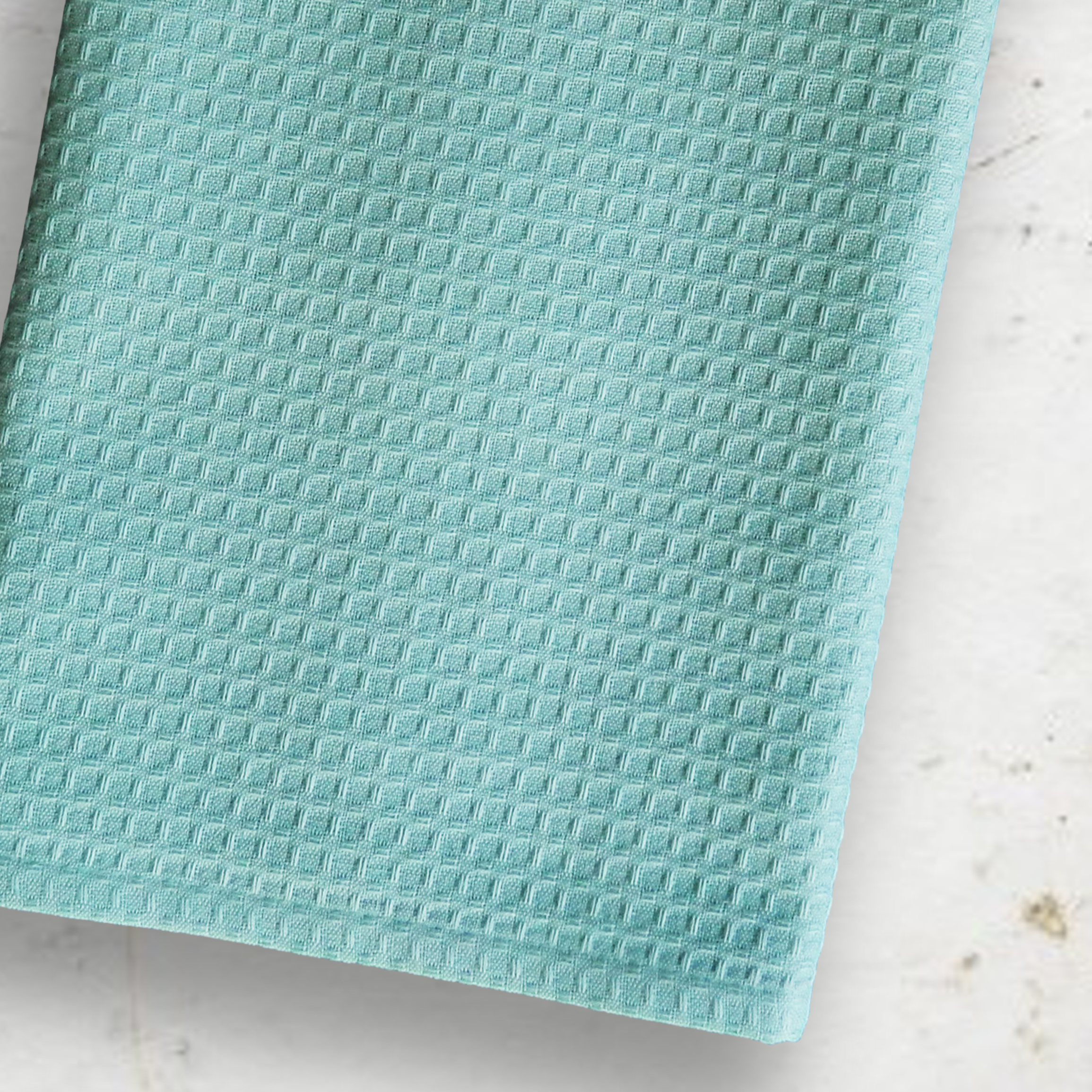Mint Waffle Weave Kitchen Towel with Custom Print 2