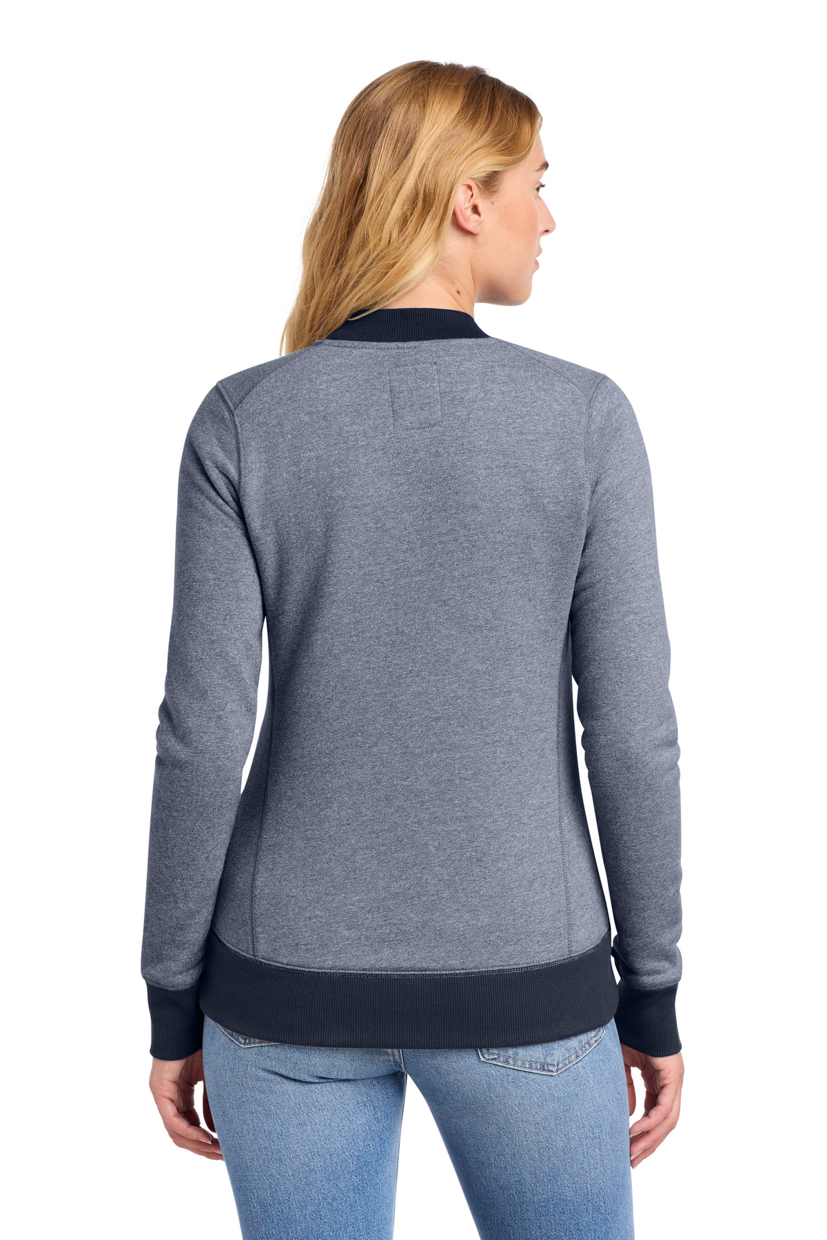 New Era Women's French Terry Baseball Full-Zip. LNEA503 1