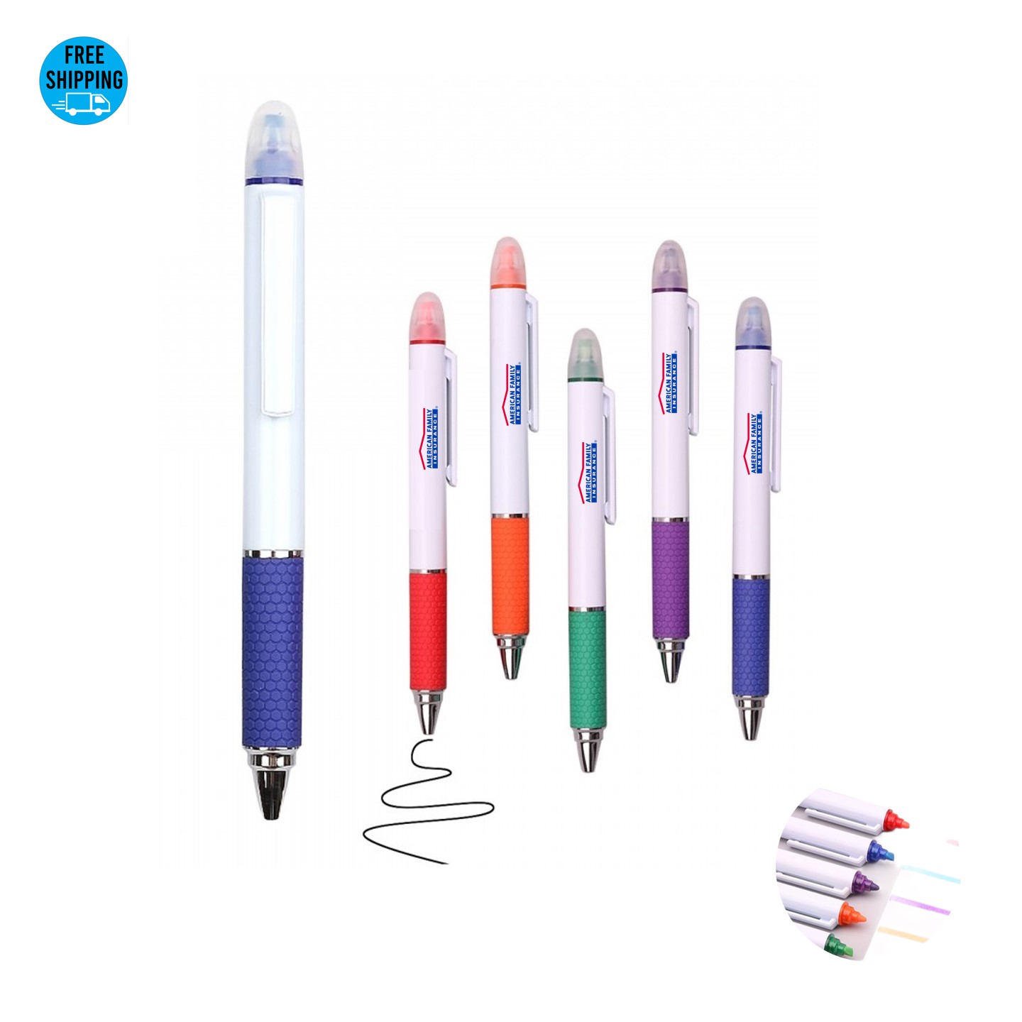 Ballpoint Pen With Highlighter 2