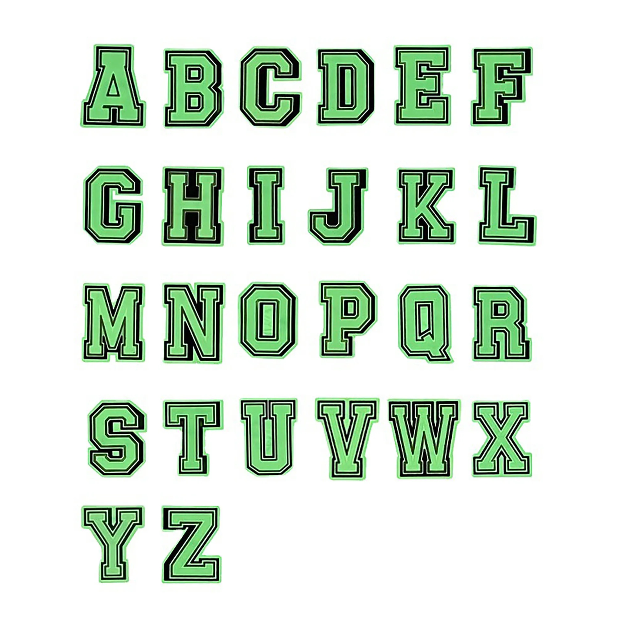 Custom PVC Glow In The Dark Letters Shoe Charms 2