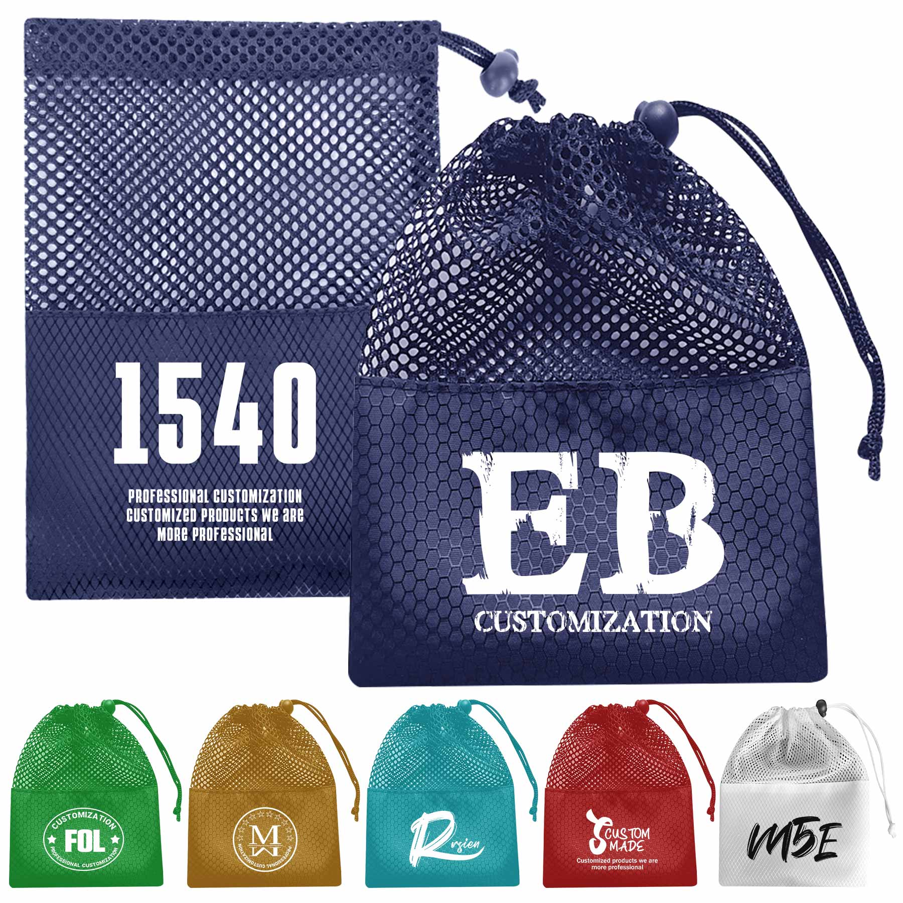 Mesh Bag with Sliding Drawstring Cord Lock Closure 2