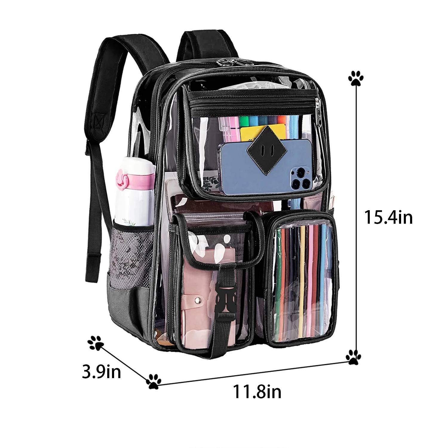 Large Capacity PVC Clear Backpack 10