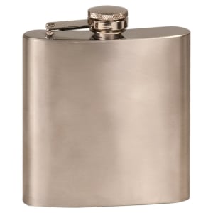 6 Oz. Laserable Powder Coated Flask, custom water bottle with logo imprint 3