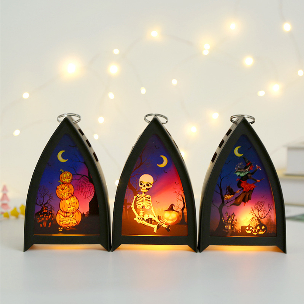 Christmas Halloween Storm Lantern LED Electronic Candle 5