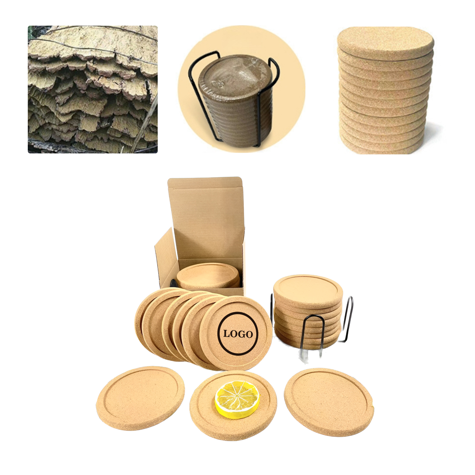 MOQ50 Personalized Cork Coaster For Drinks 2