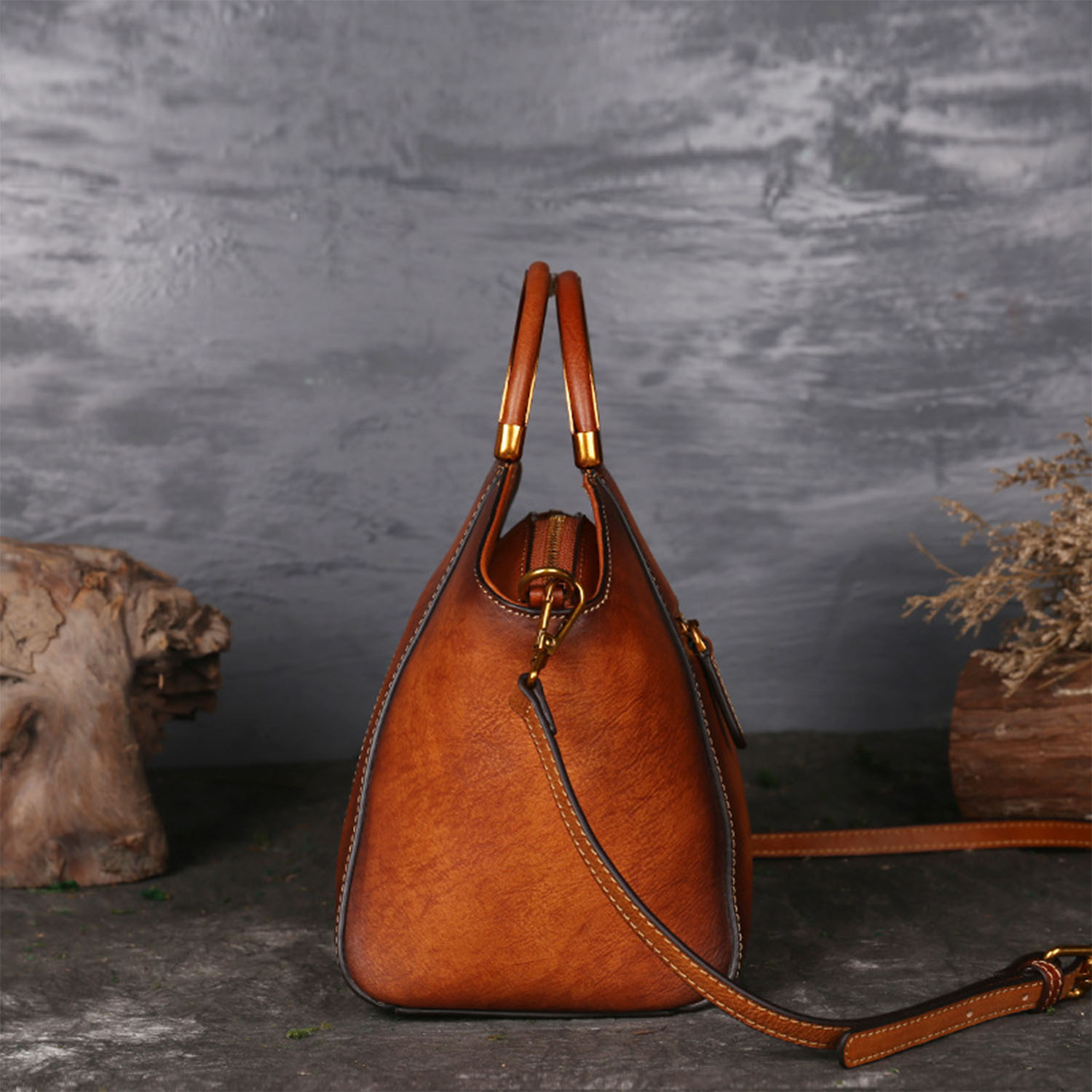Genuine Leather retro style for girl tote bag 2