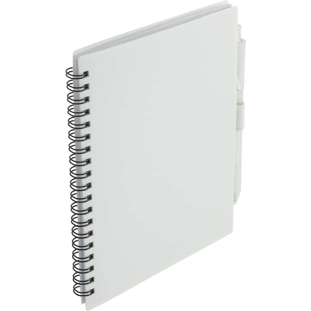FSC® Recycled 5.5” x 7” Spiral Notebook w/ RPET Pe 166