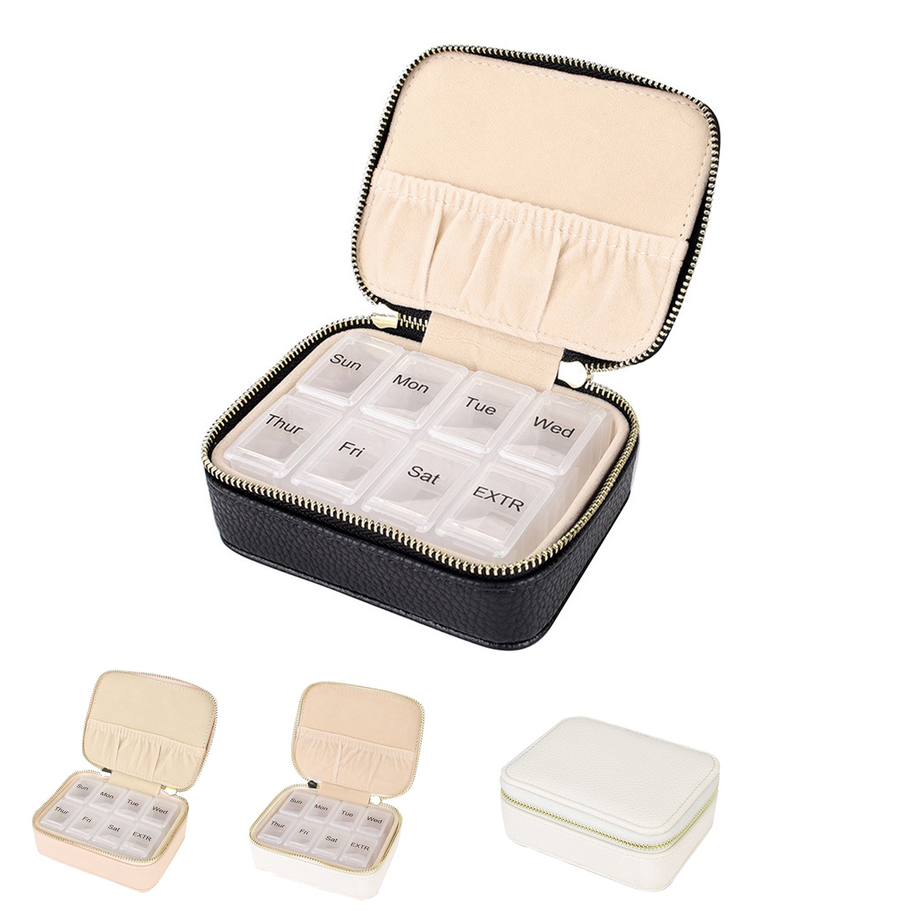 Leather Weekly Pill Organizer