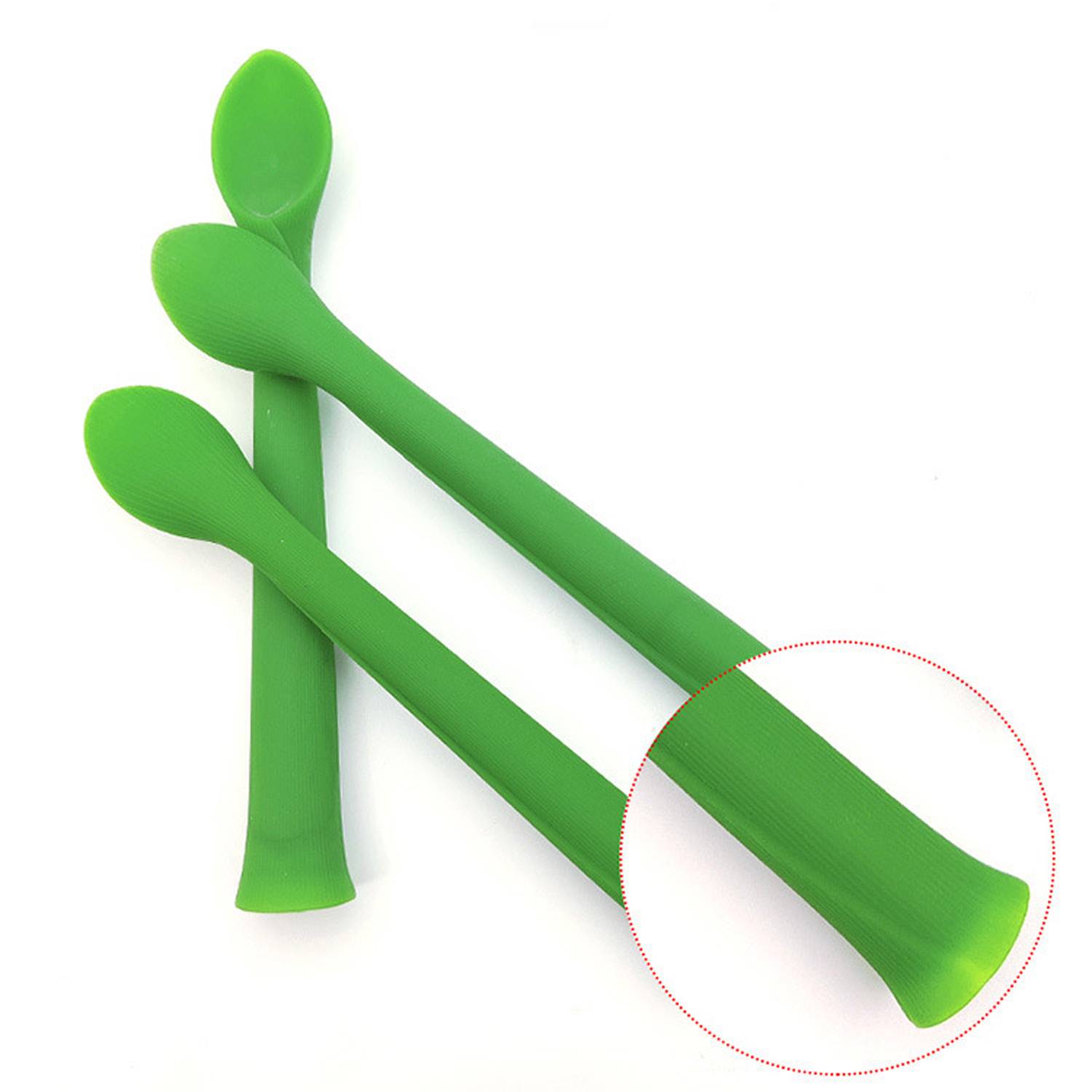 2Pcs Baby Silicone Training Spoon Set 3