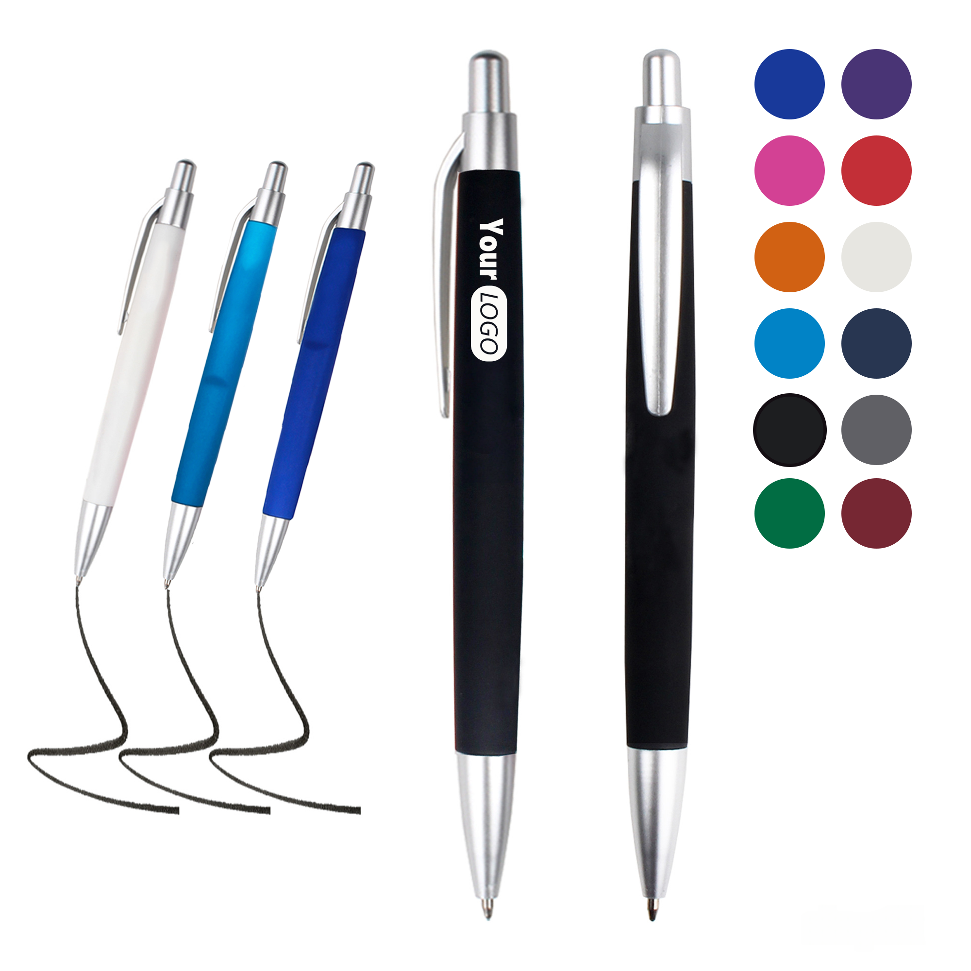 Press Ballpoint Pen With Grip 12