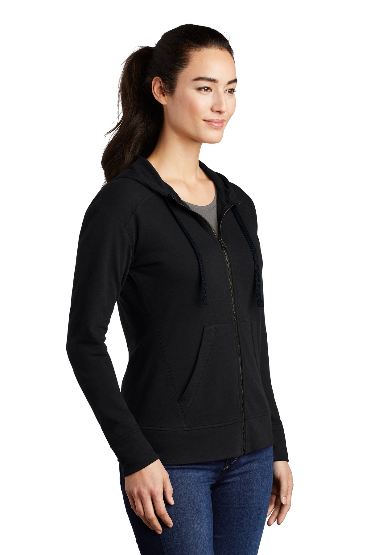 Women's PosiCharge Tri-Blend Wicking Fleece Full-Zip Hooded Jacket