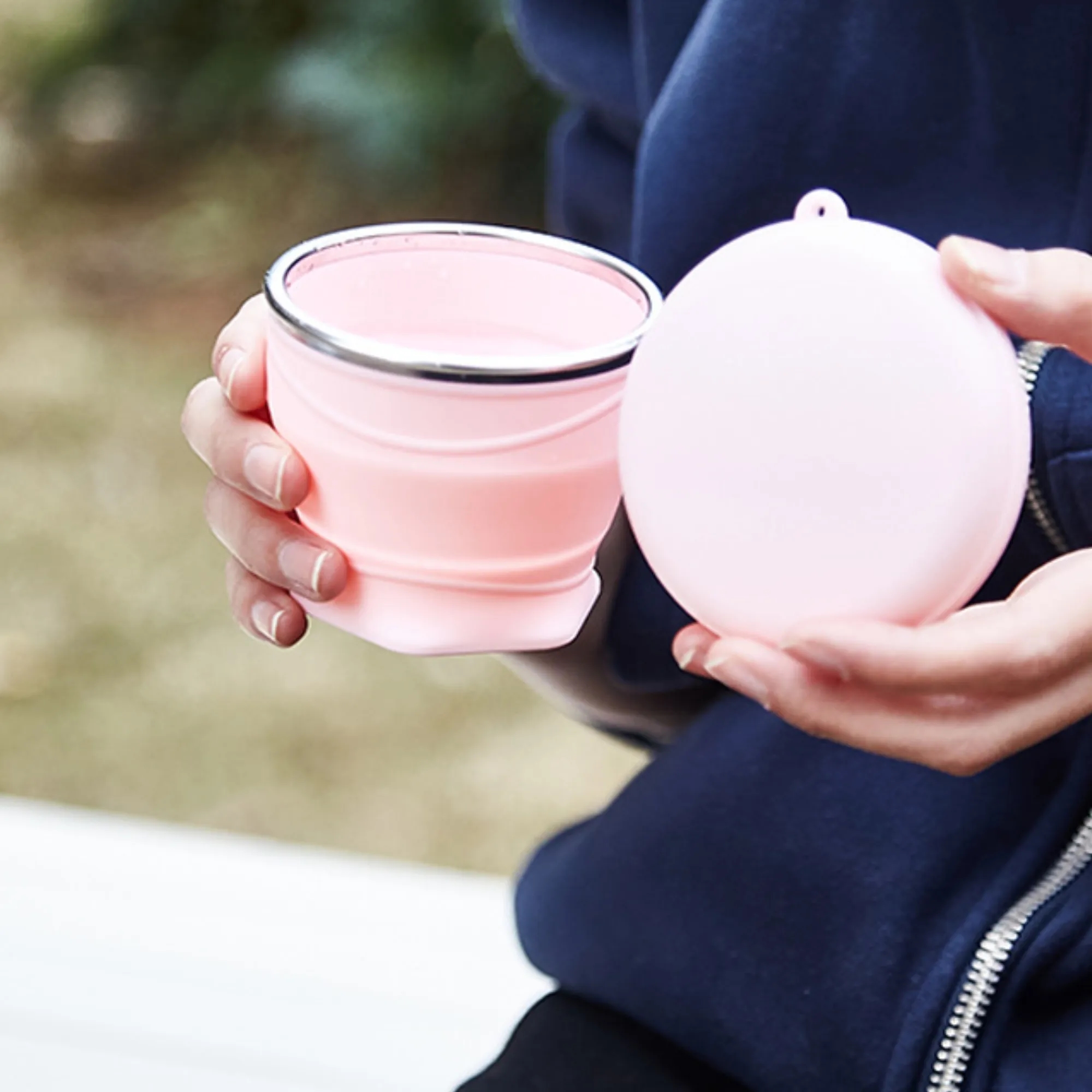 6oz Pocket Folding Water Cup Retractable Silicone Mug 4
