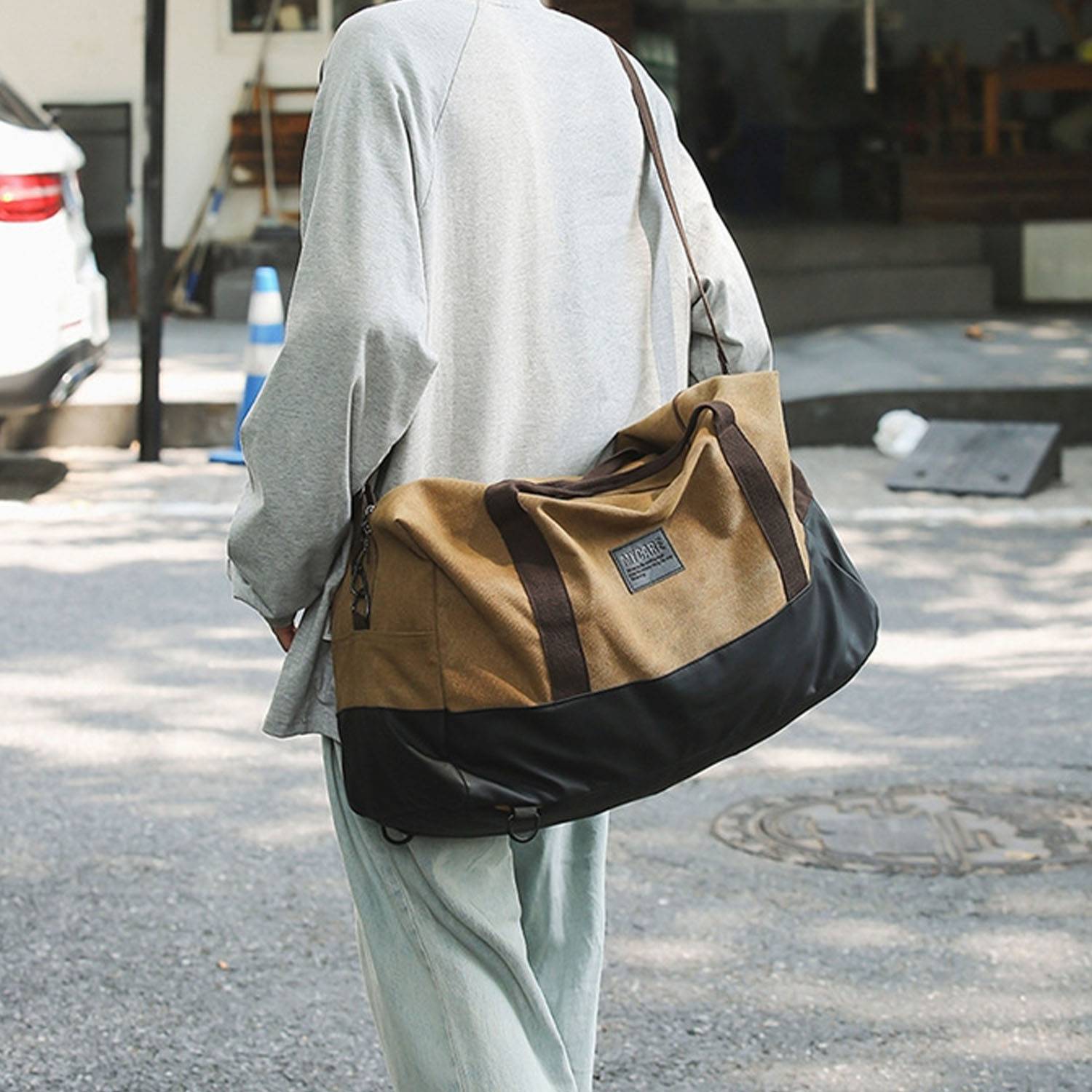Large Capacity Waterproof Canvas Duffel Bag 7