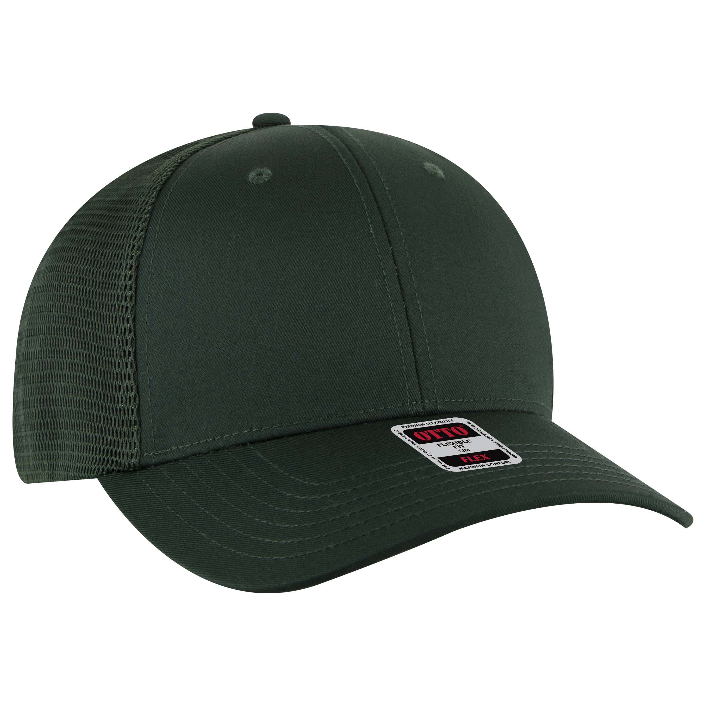OTTO CAP® OTTO FLEX® Fitted 6 Panel Low Profile Mesh Back Trucker Hat 7