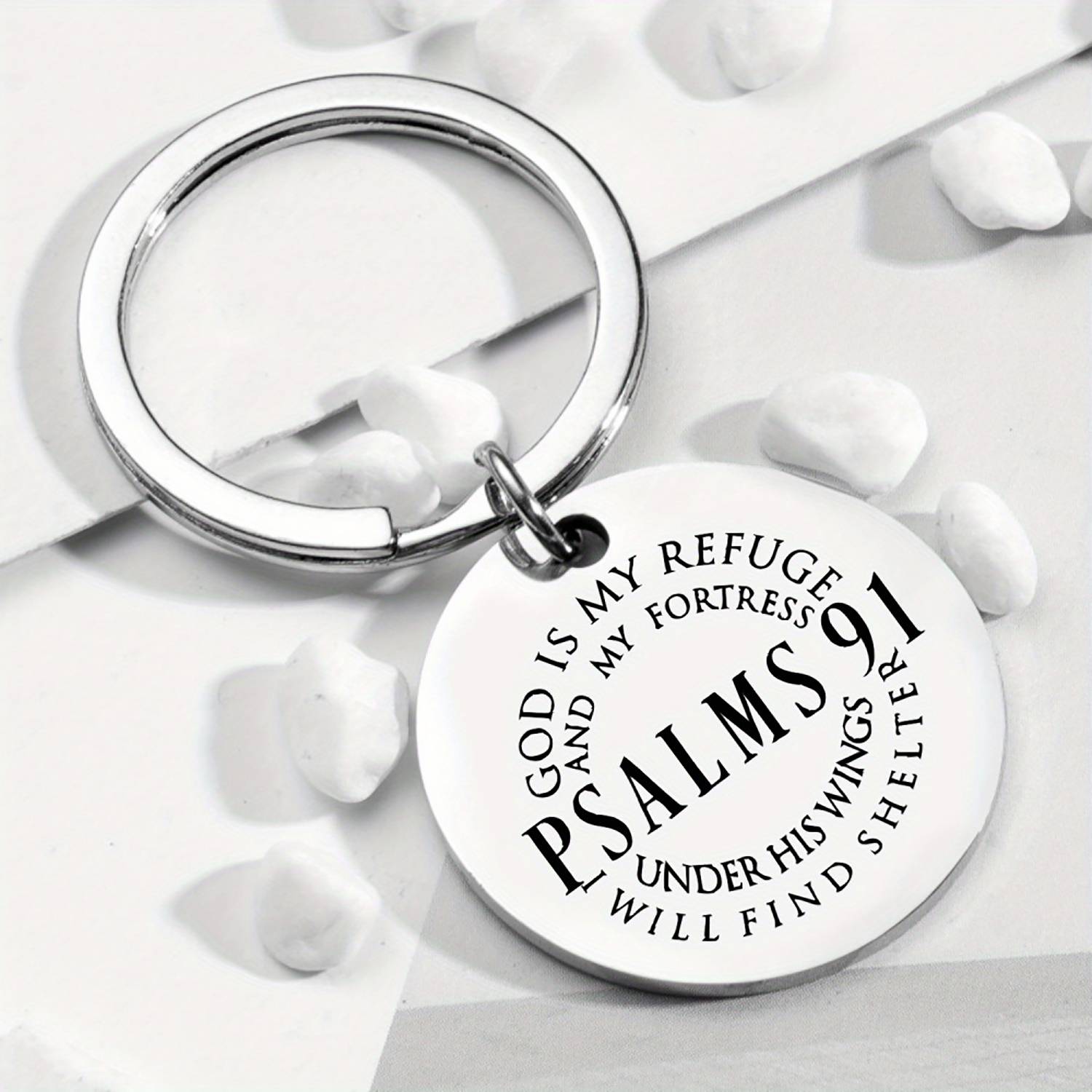 Custom Psalm 91 Religious Keychain 2