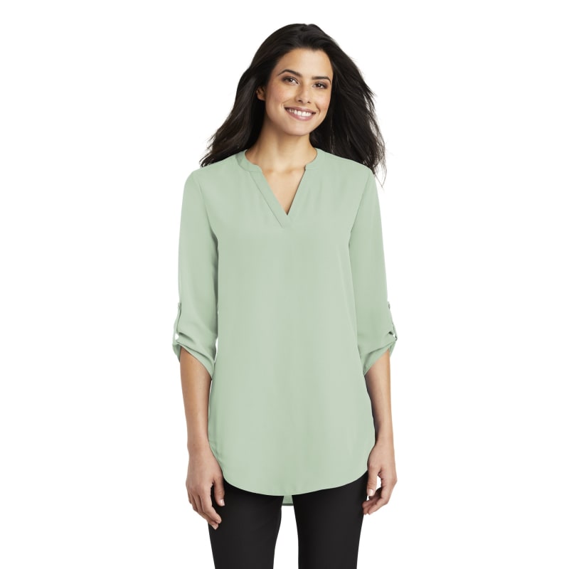 Port Authority Ladies 3/4-Sleeve Tunic Blouse. 2