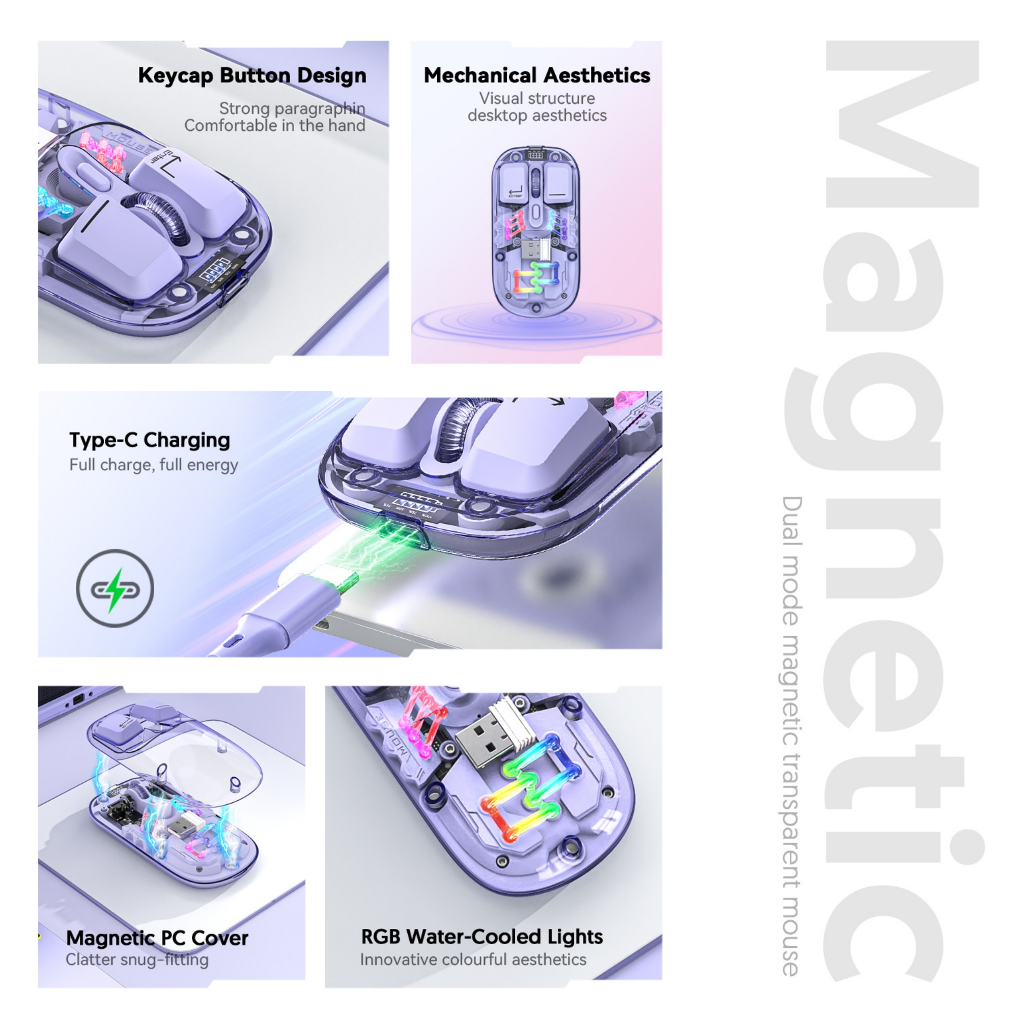 Transparent Dual-mode Wireless Mouse 8