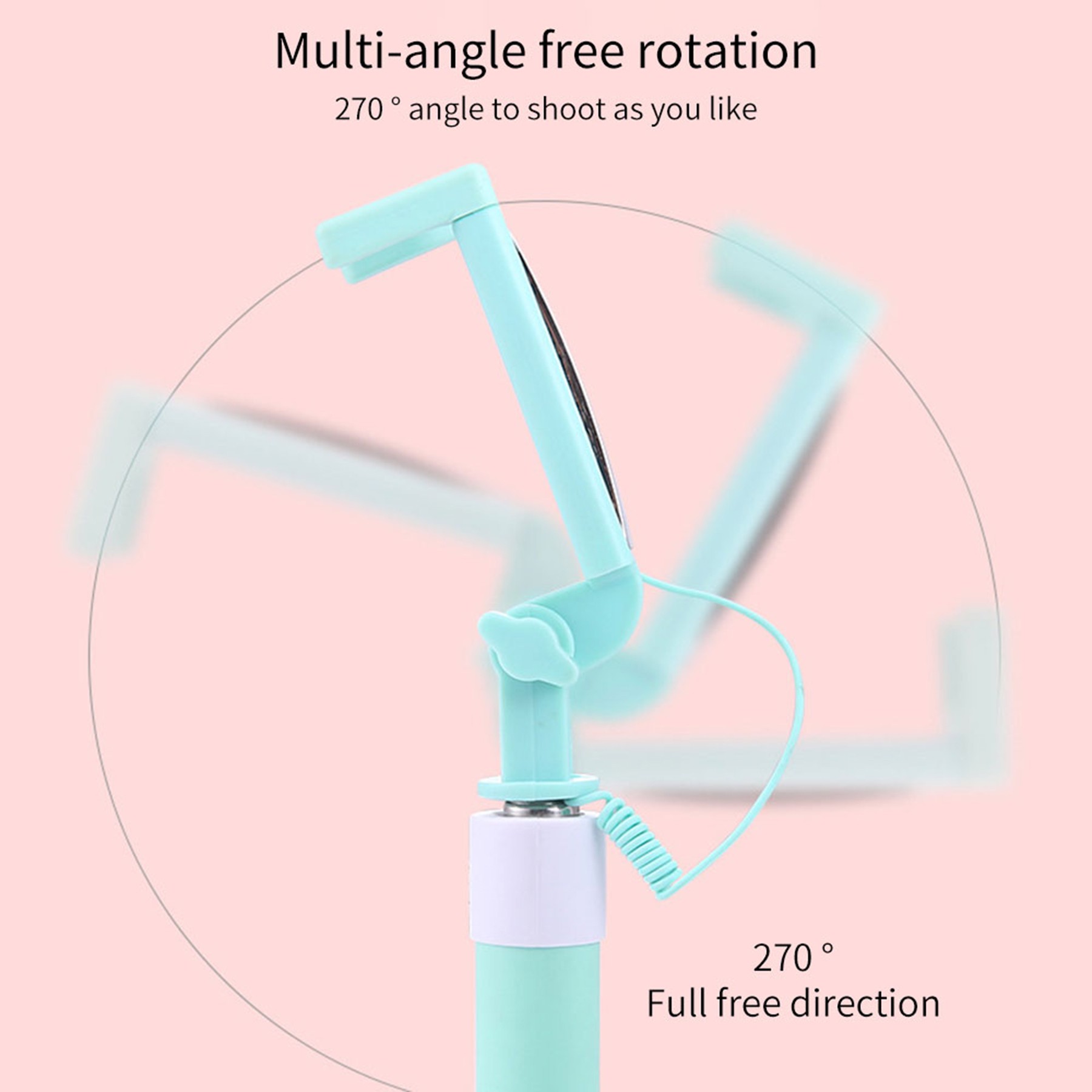 Adjustable Selfie Stick W/Mirror 2