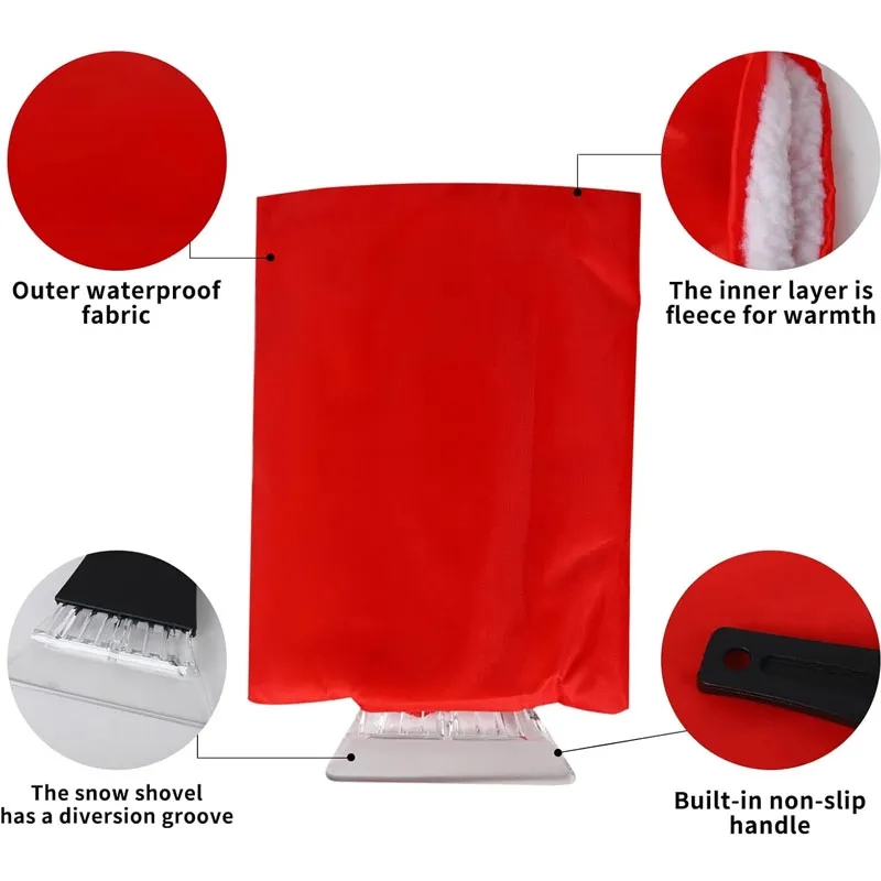 Waterproof Ice Scraper Mitt for Car Windshield 3