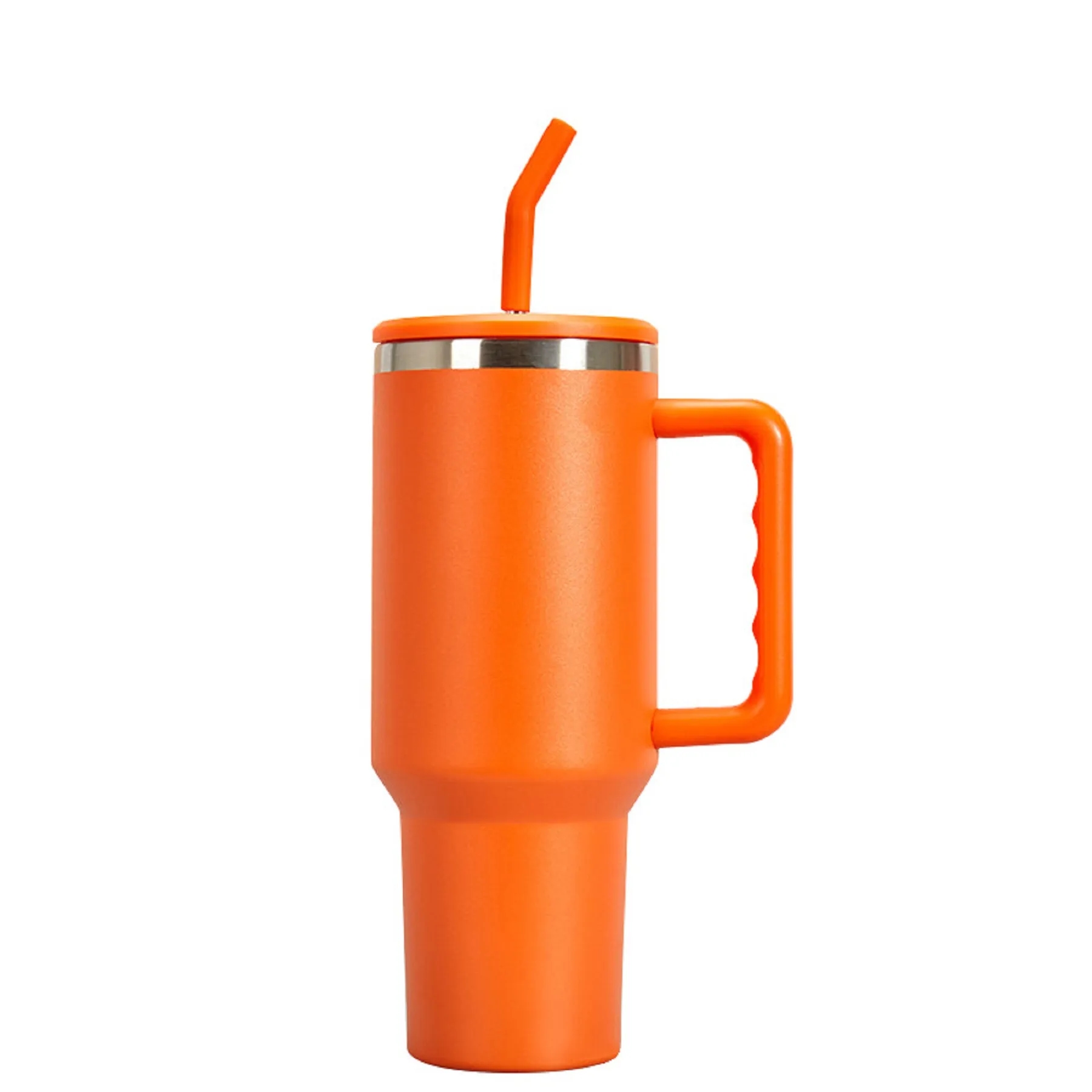 40 Oz. Double Wall Vacuum Tumbler with Handle & Straw 11