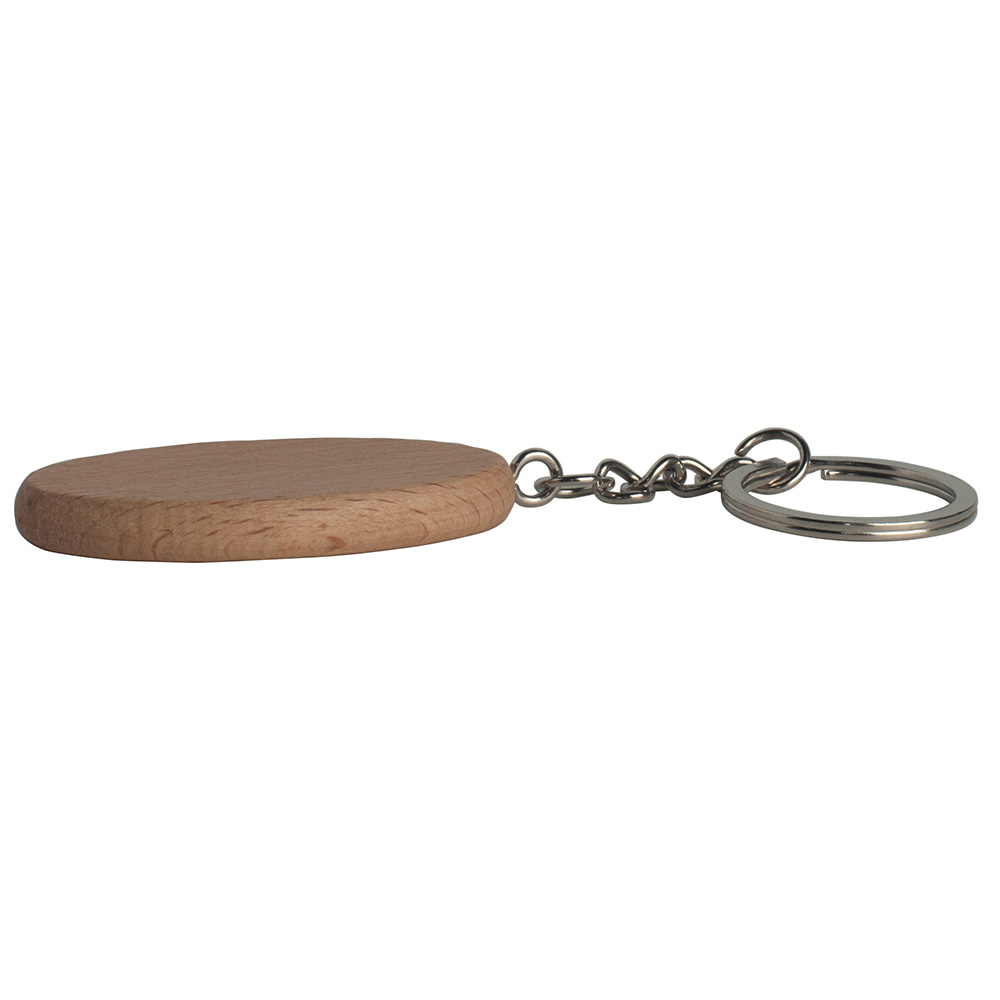 Oval Wooden Keyring 2