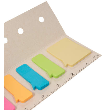 Recycled Milk Carton Sticky Notes & Ruler Pad 10