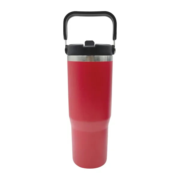 30 oz. Vacuum Insulated Travel Tumbler with Flip Straw 3