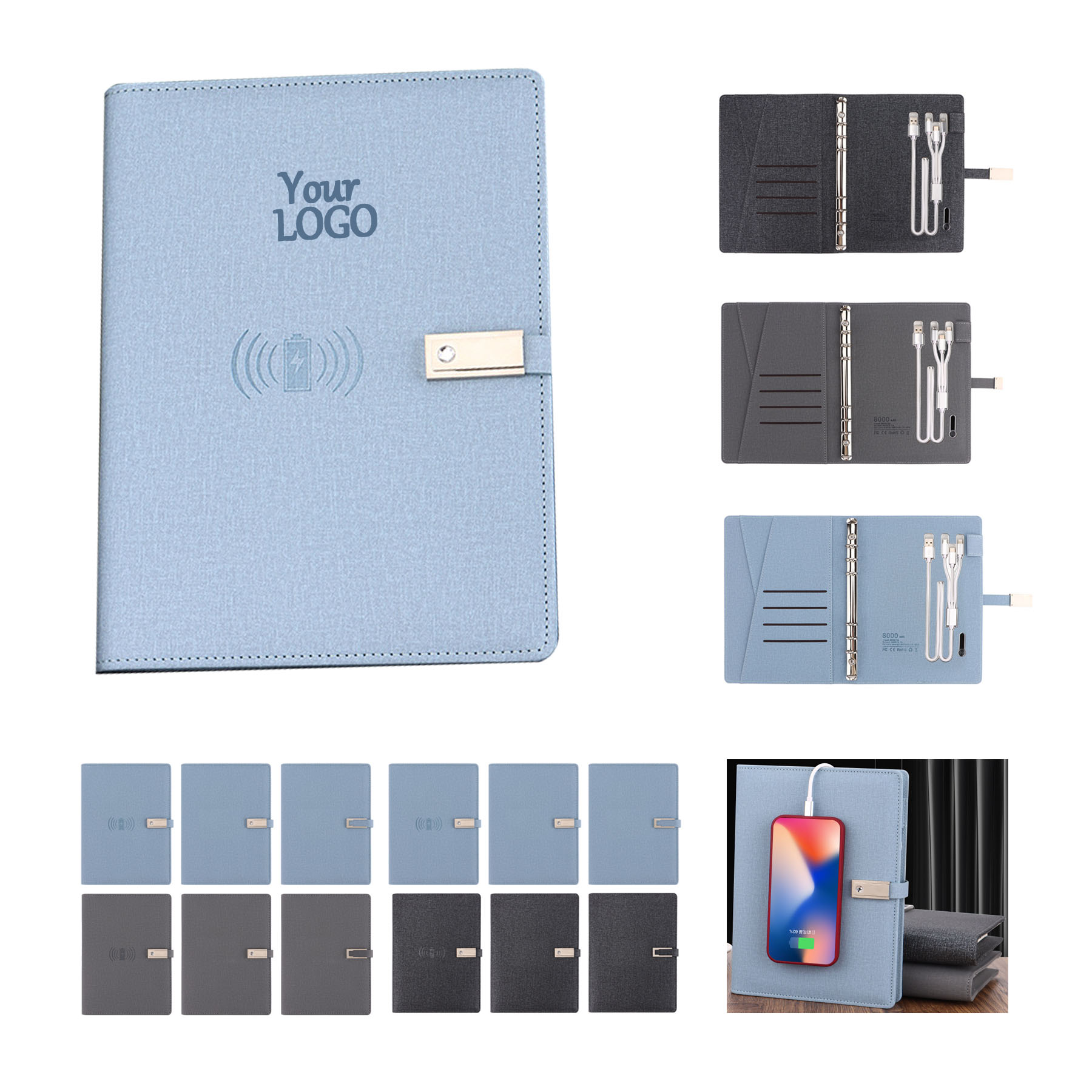 A5 Notepad Power Bank with Wireless Charger 4