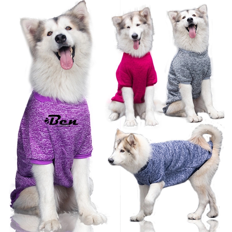 Letters Winter Pet Dog Hoodies Cotton Warm Clothes 3