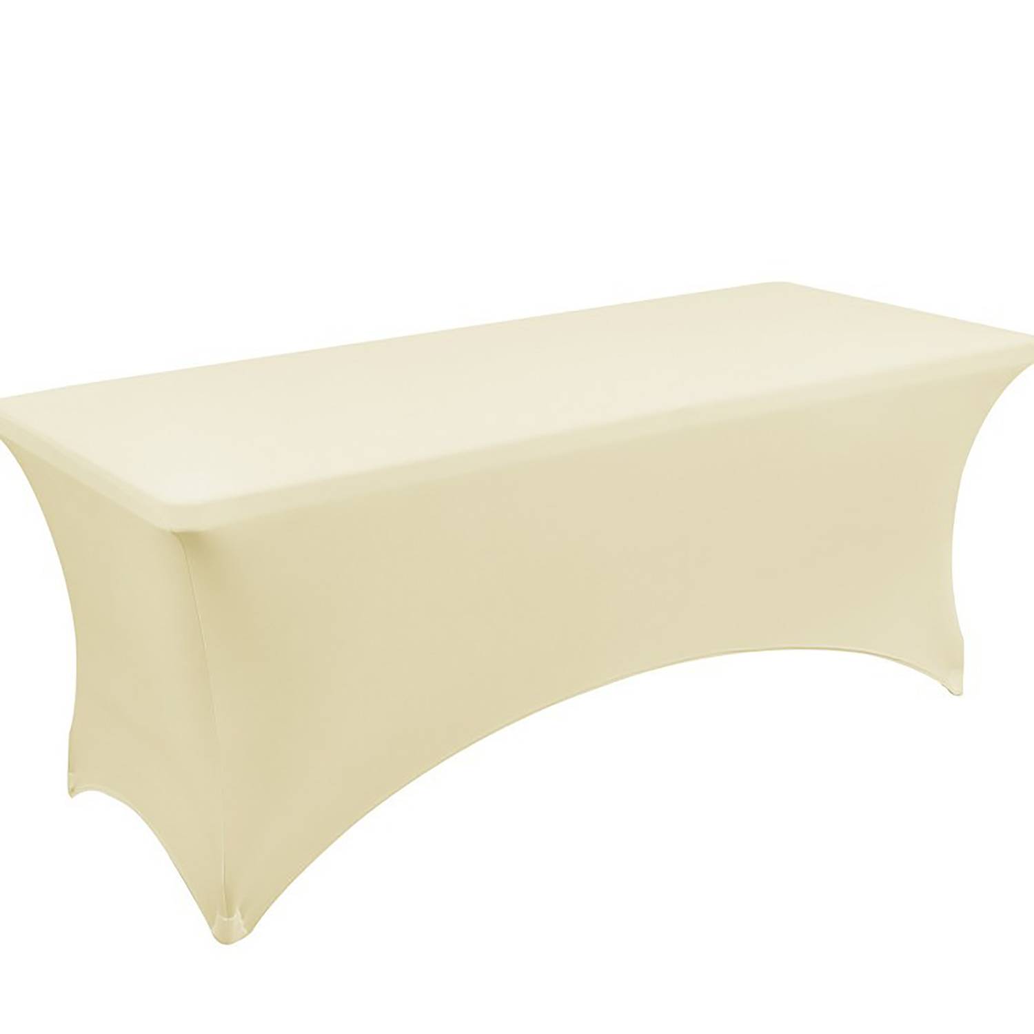 Wrinkle-Free Rectangular Spandex Tablecloth for Party Dining 10