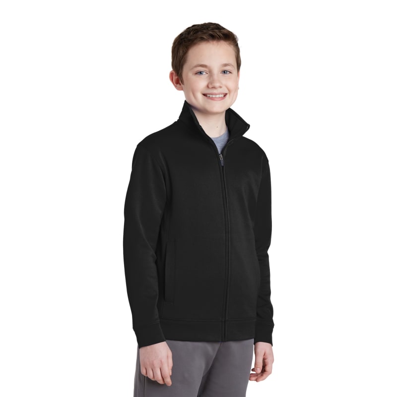 Sport-Tek Youth Sport-Wick Fleece Full-Zip Jacket. 15