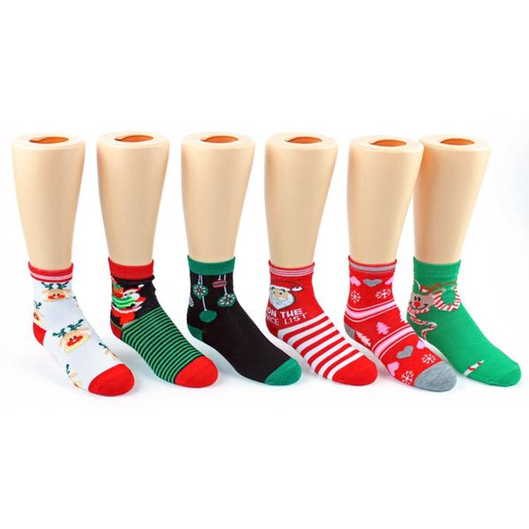Women & Kids' Christmas Socks - Assorted Sizes Combo Pack 2