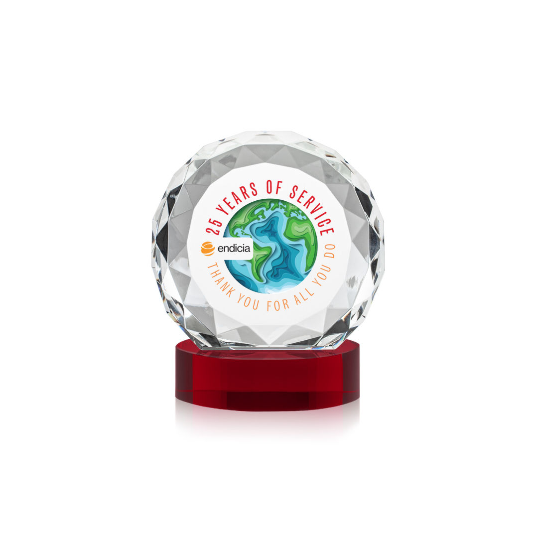 Seville VividPrint™ Award on Alberton Base - Red 6