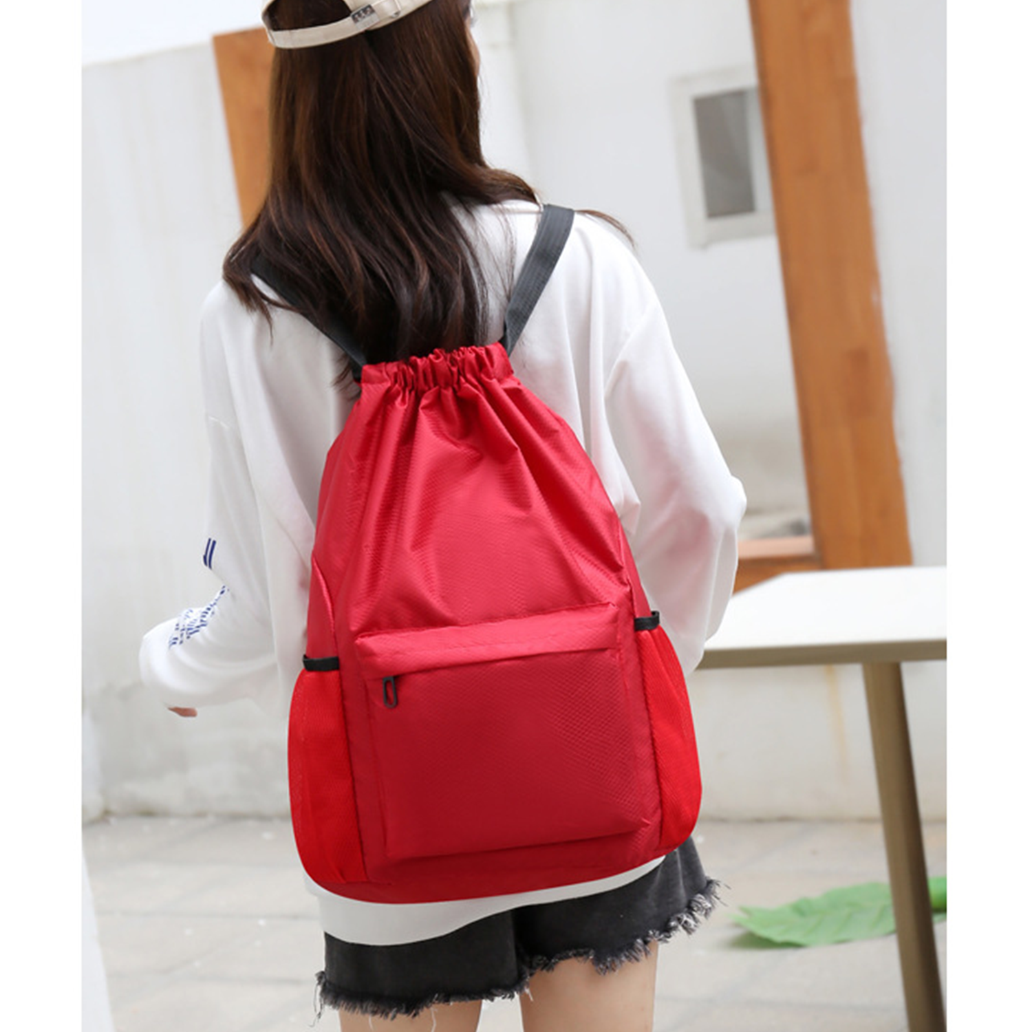 Sports Gym Drawstring Bag String Backpack 5