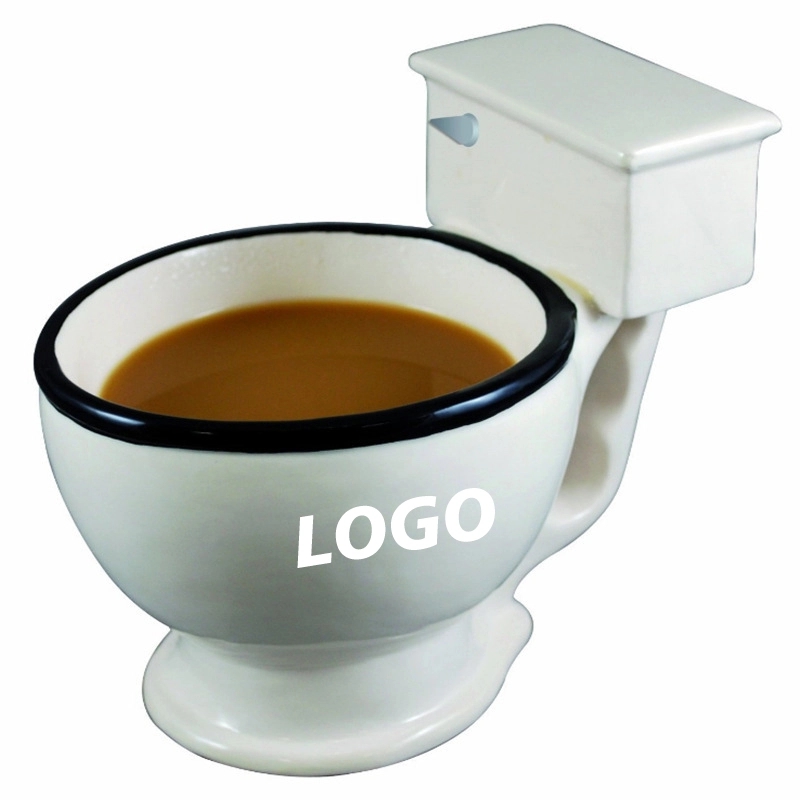 Custom 9.5 oz Ceramic Funny Toilet Mug 3