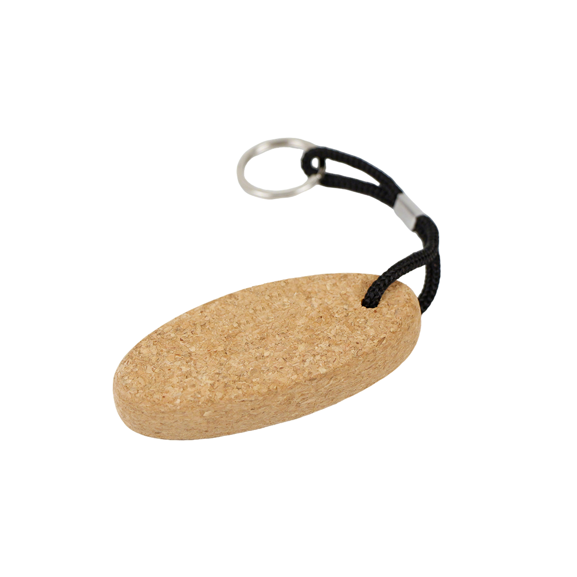 Oval Cork Key Ring 3.5" Length X 1.57" Width X 0.59" Height 3