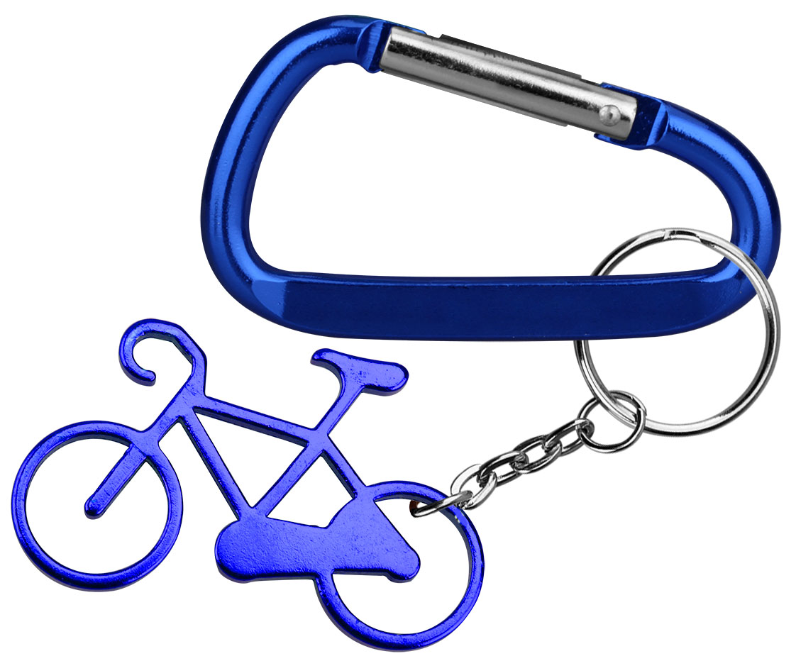 Bicycle shape bottle opener with key chain and carabiner 3