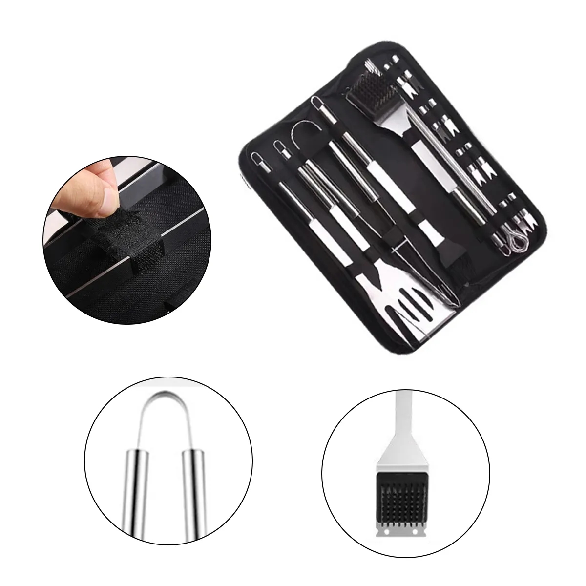 Stainless Steel BBQ Tool Set with Portable Case 7