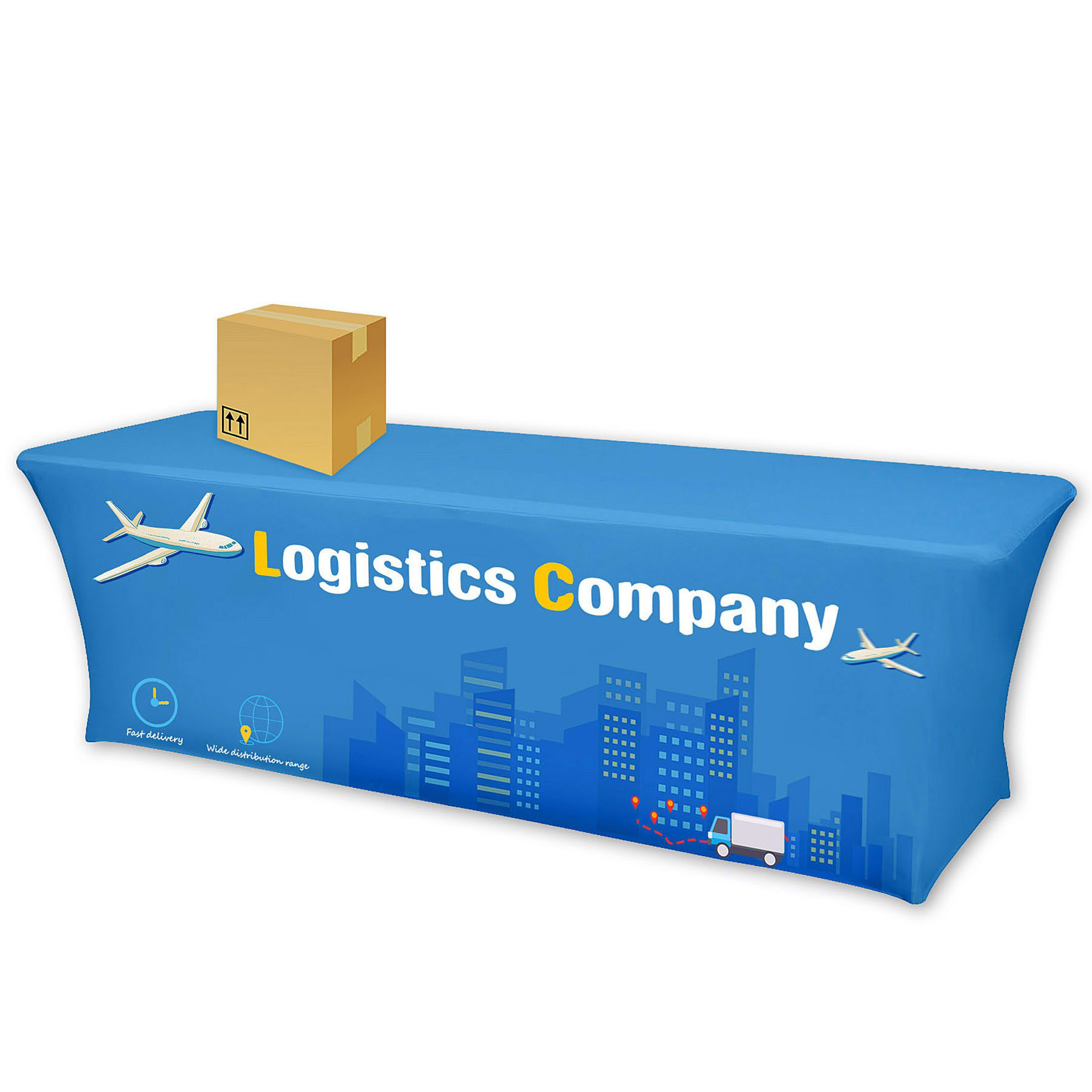 8' Standard Stretch Table Cover (Full Color Dye Sublimation) 2