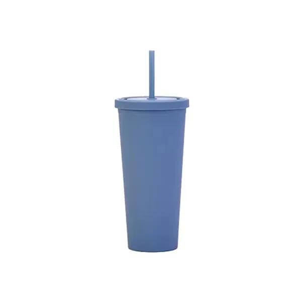 24oz Insulated Tumbler - Double Wall with Lid & Straw 6