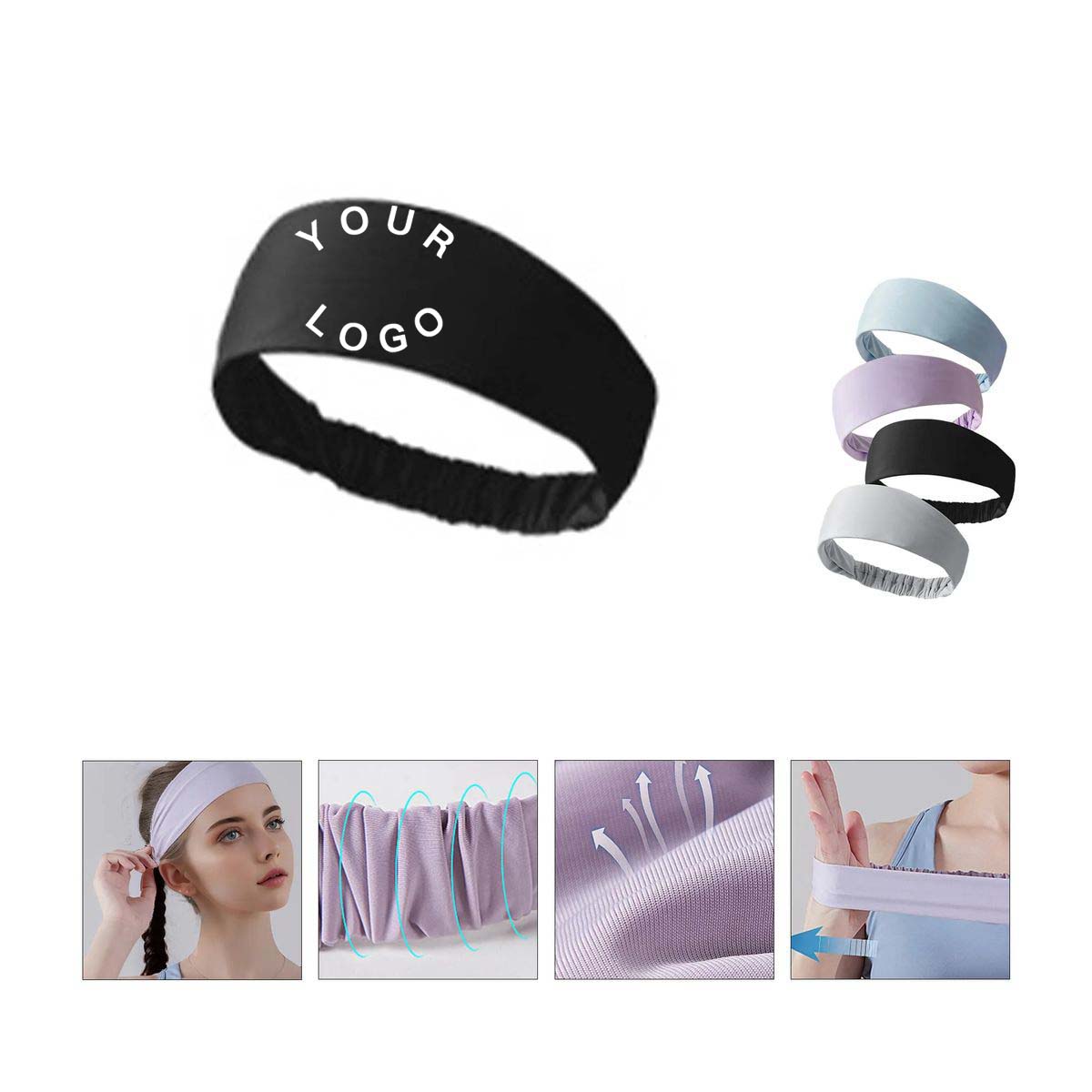 Breathable Workout Headband with Stretch Fit 2