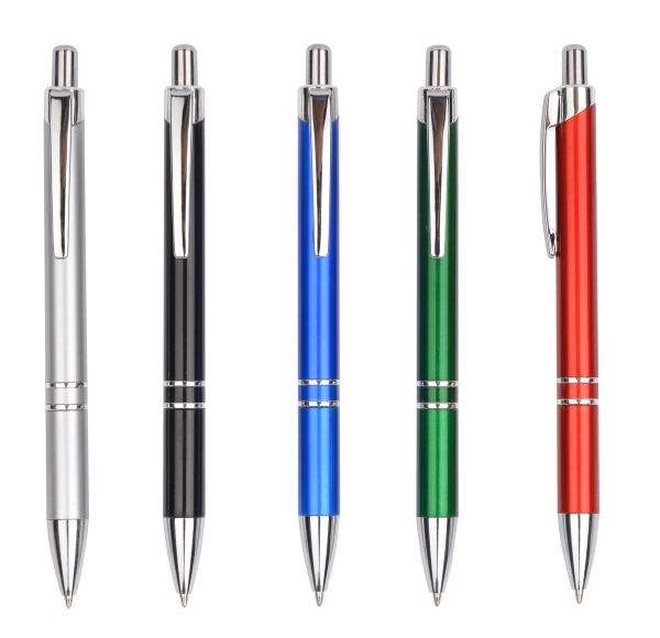 Plastic Ballpoint Pen with metallic finish 3