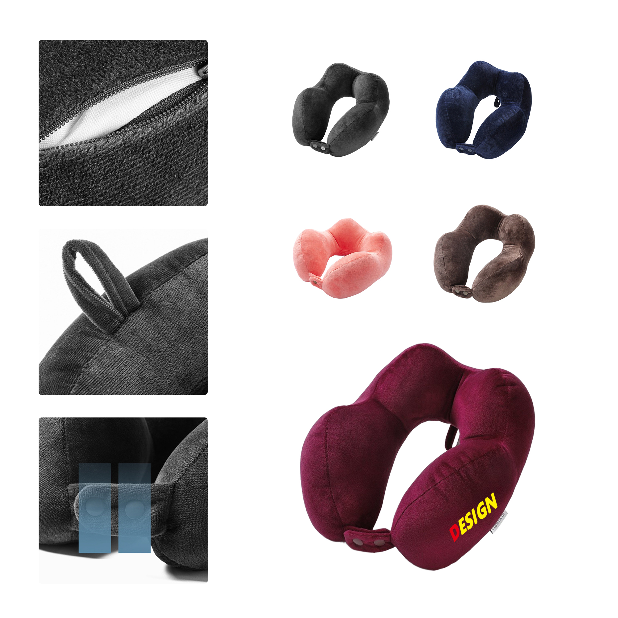 MOQ 50 Custom U-Shaped Travel Pillow 1