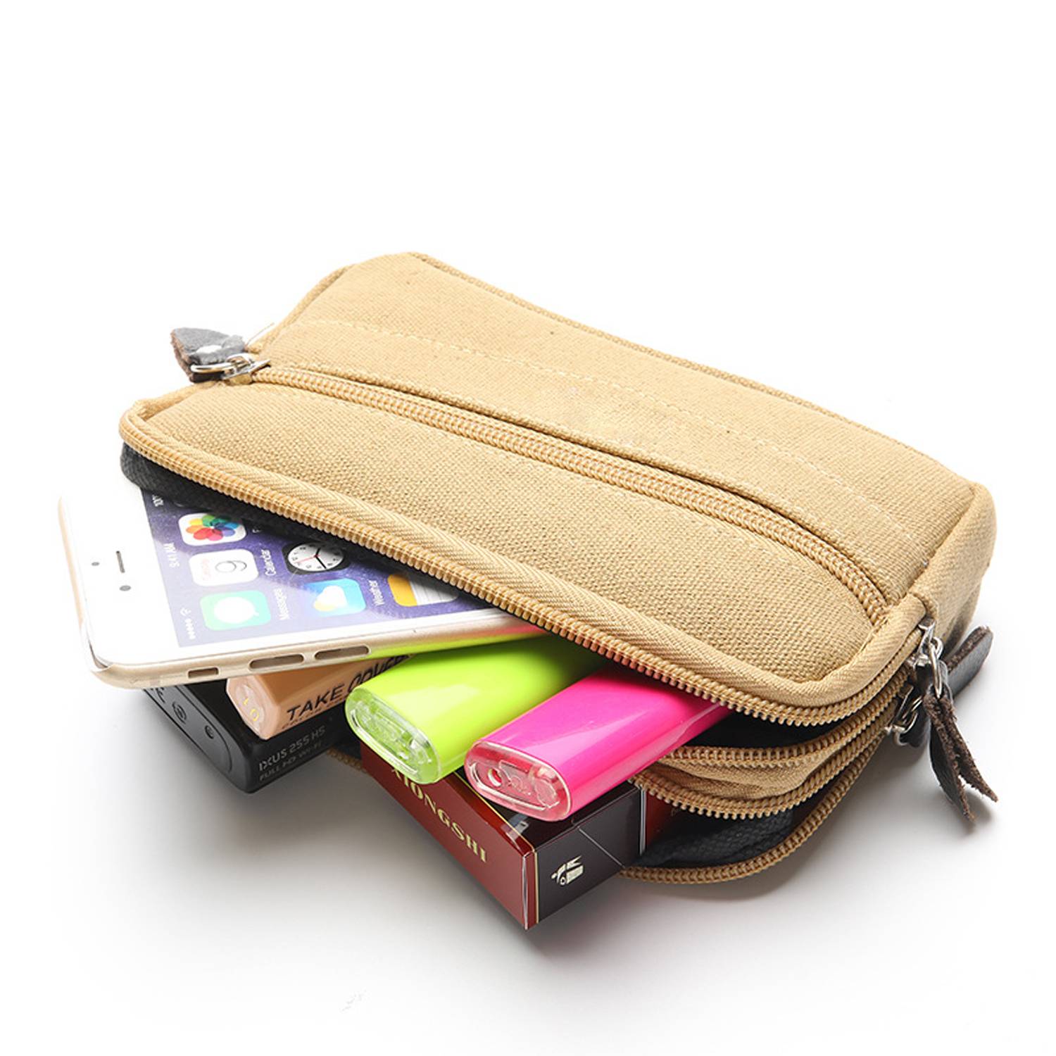 Outdoor Sports Multifunctional Canvas Phone Waist Strap 3