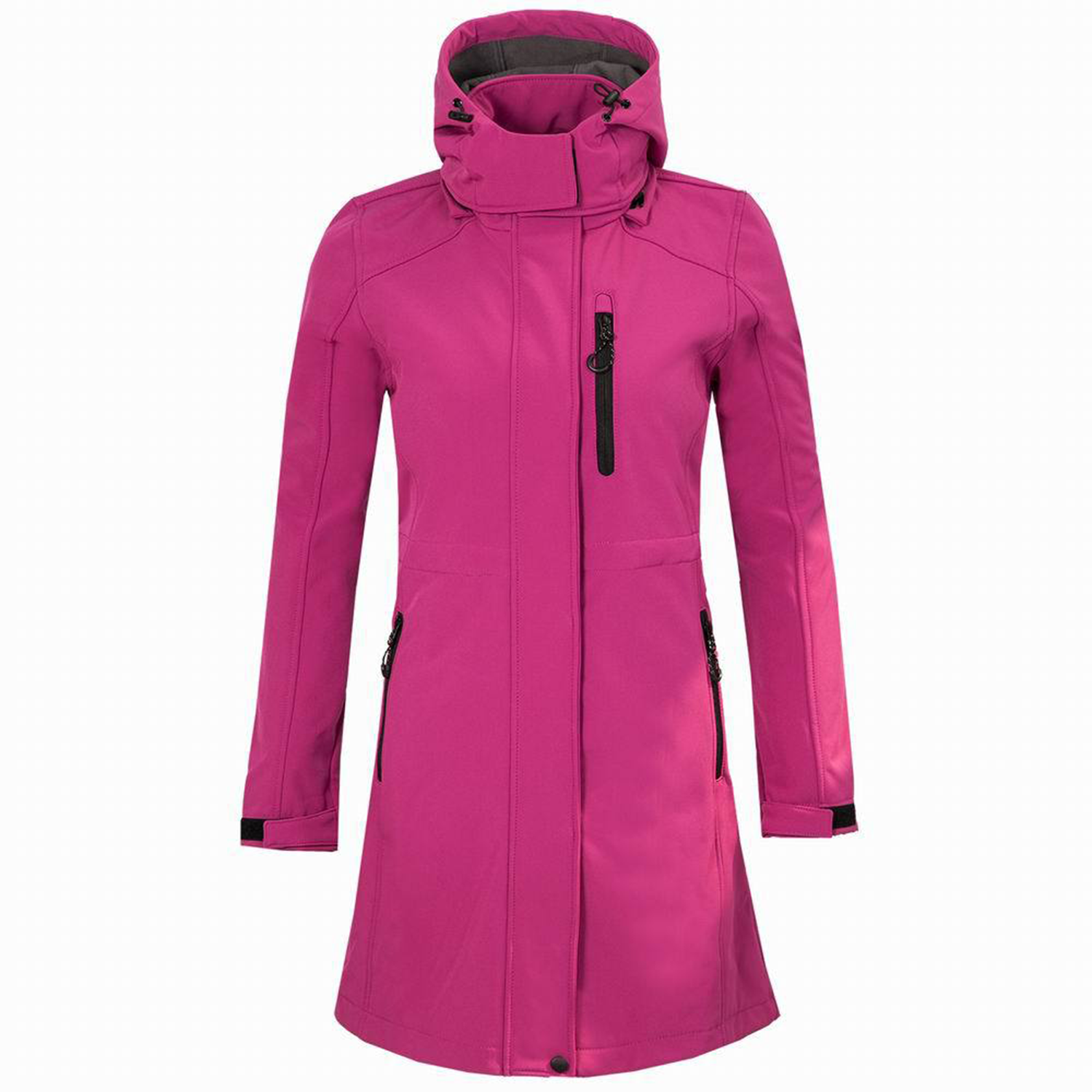 Women's Softshell Long Jacket with Hood 5