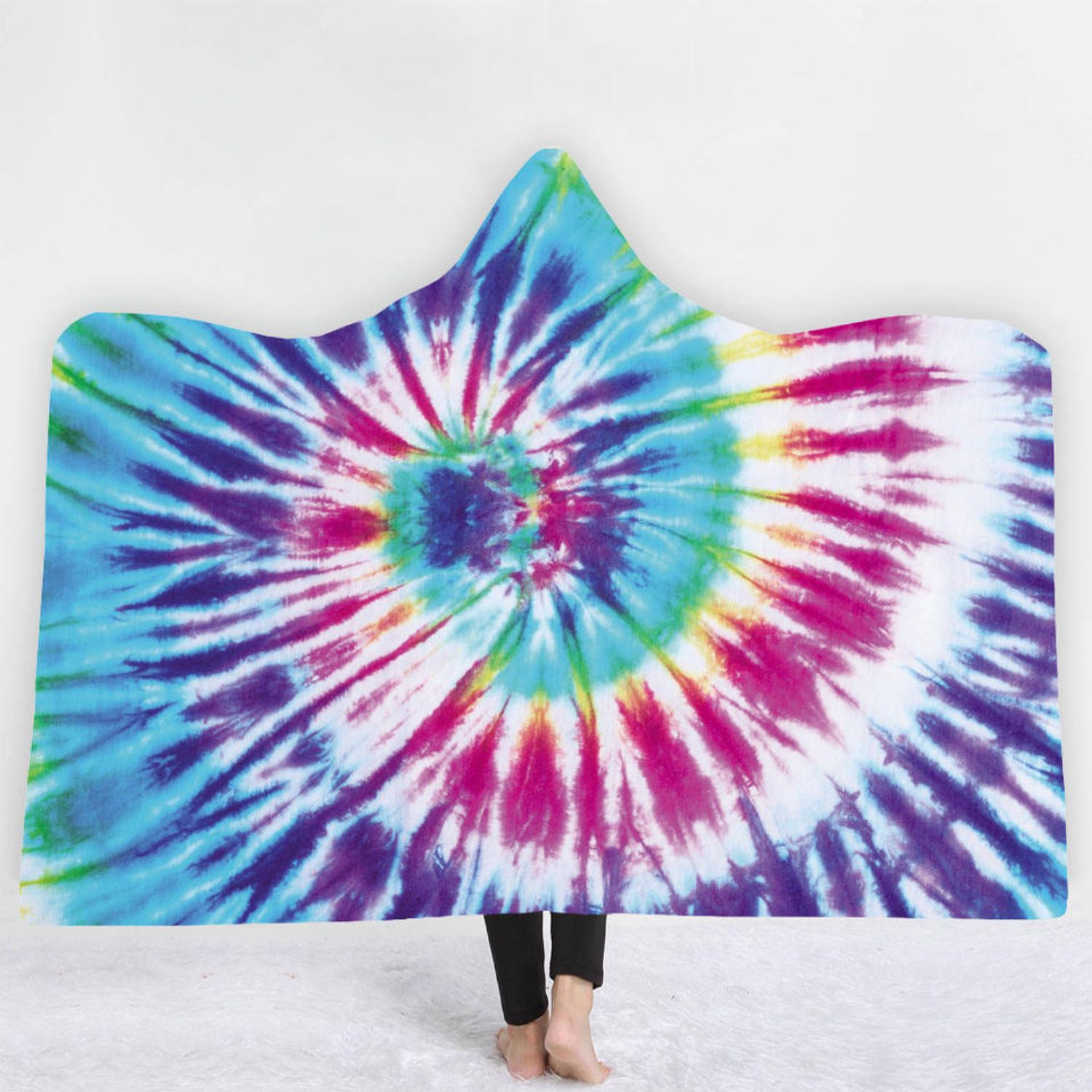 40x50 Hoodie Crystal Velvet Sherpa Sublimation Cloak Blanket