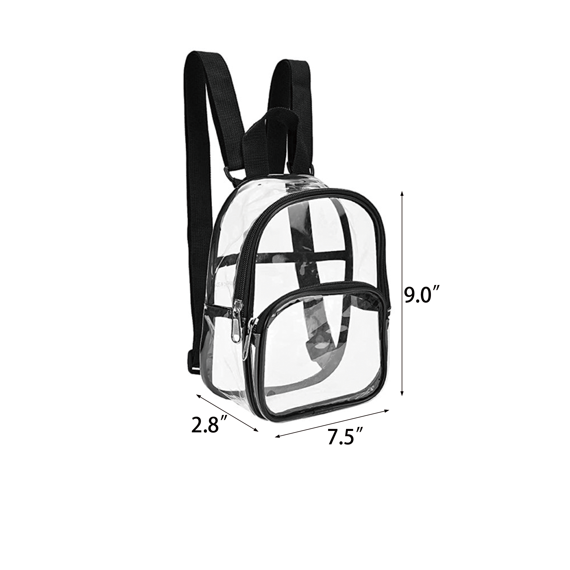 Water-repellent Mini Transparent PVC Backpack 1