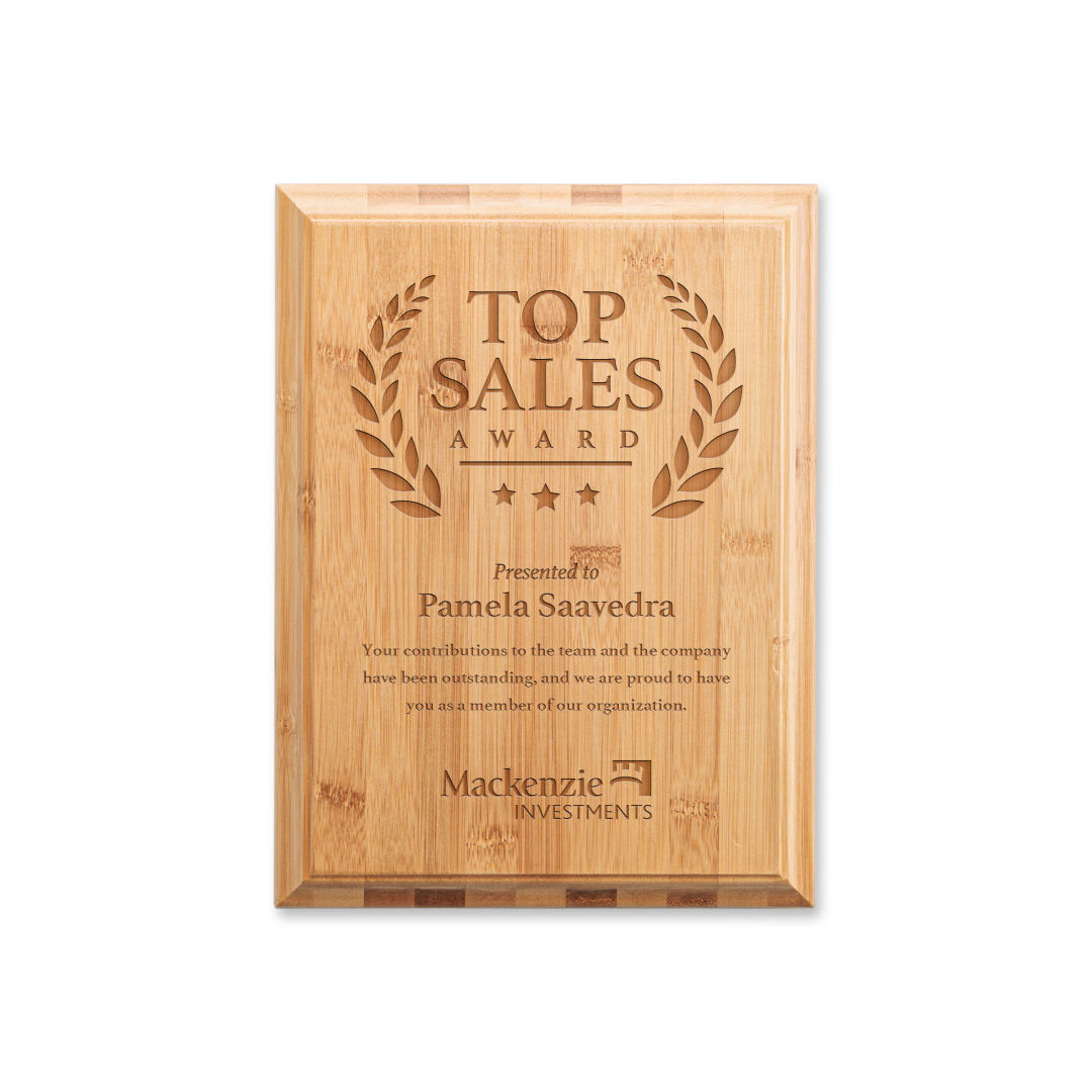 Bamboo Engraved Plaque 18