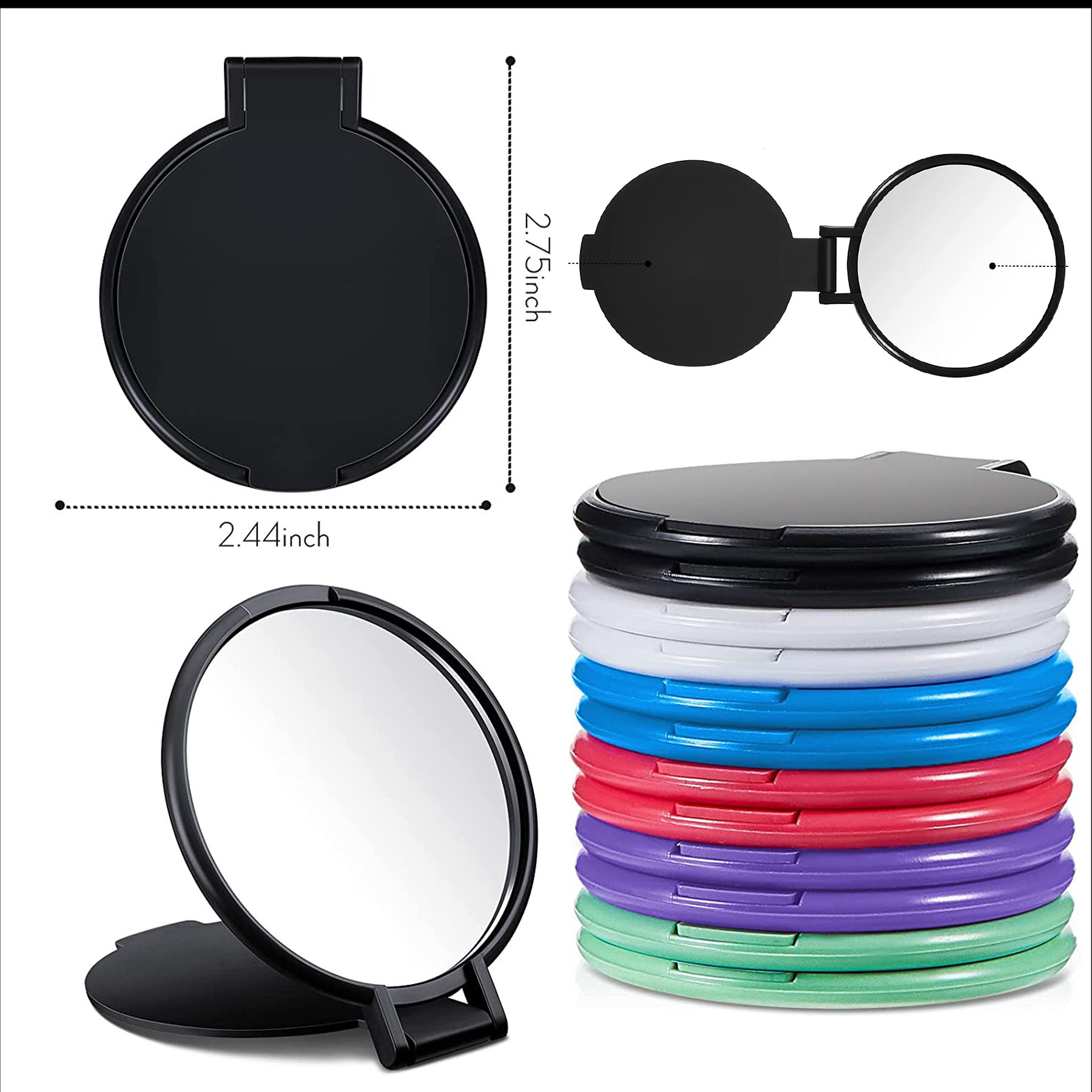 Mini Folding Round Compact Mirror