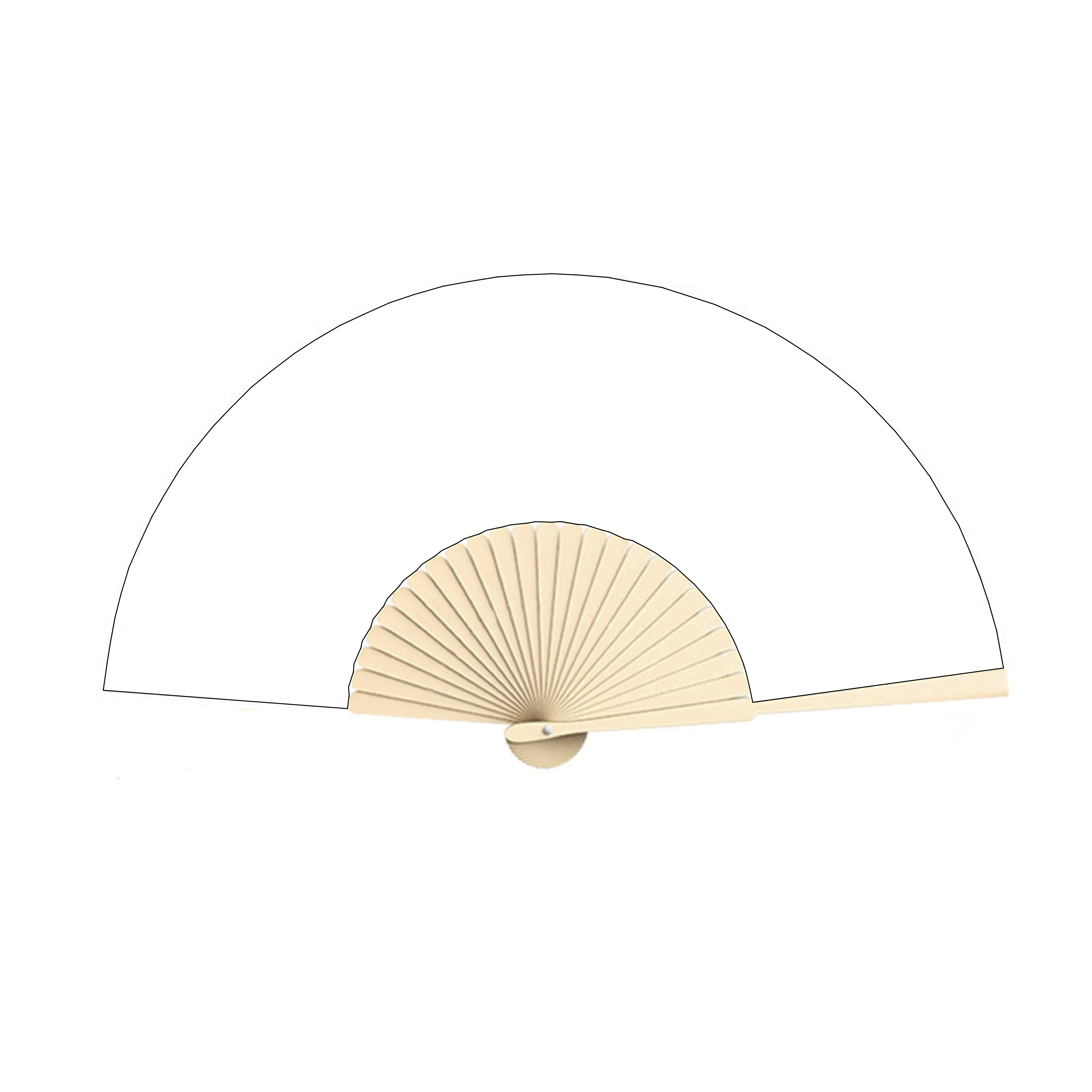 Fancy Bamboo Hand Fan - Full Color 4